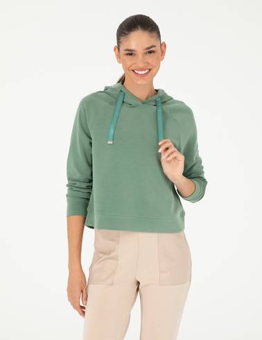 Yeşil Regular Fit Modal Kumaş Sweatshirt