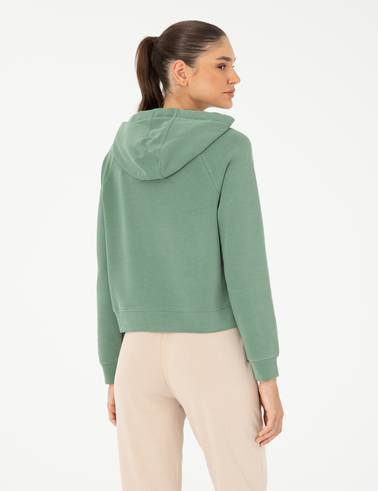 Yeşil Regular Fit Modal Kumaş Sweatshirt