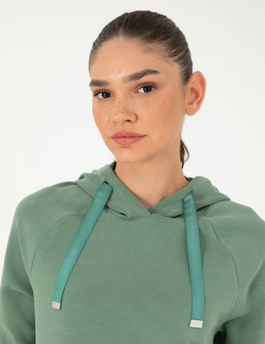 Yeşil Regular Fit Modal Kumaş Sweatshirt