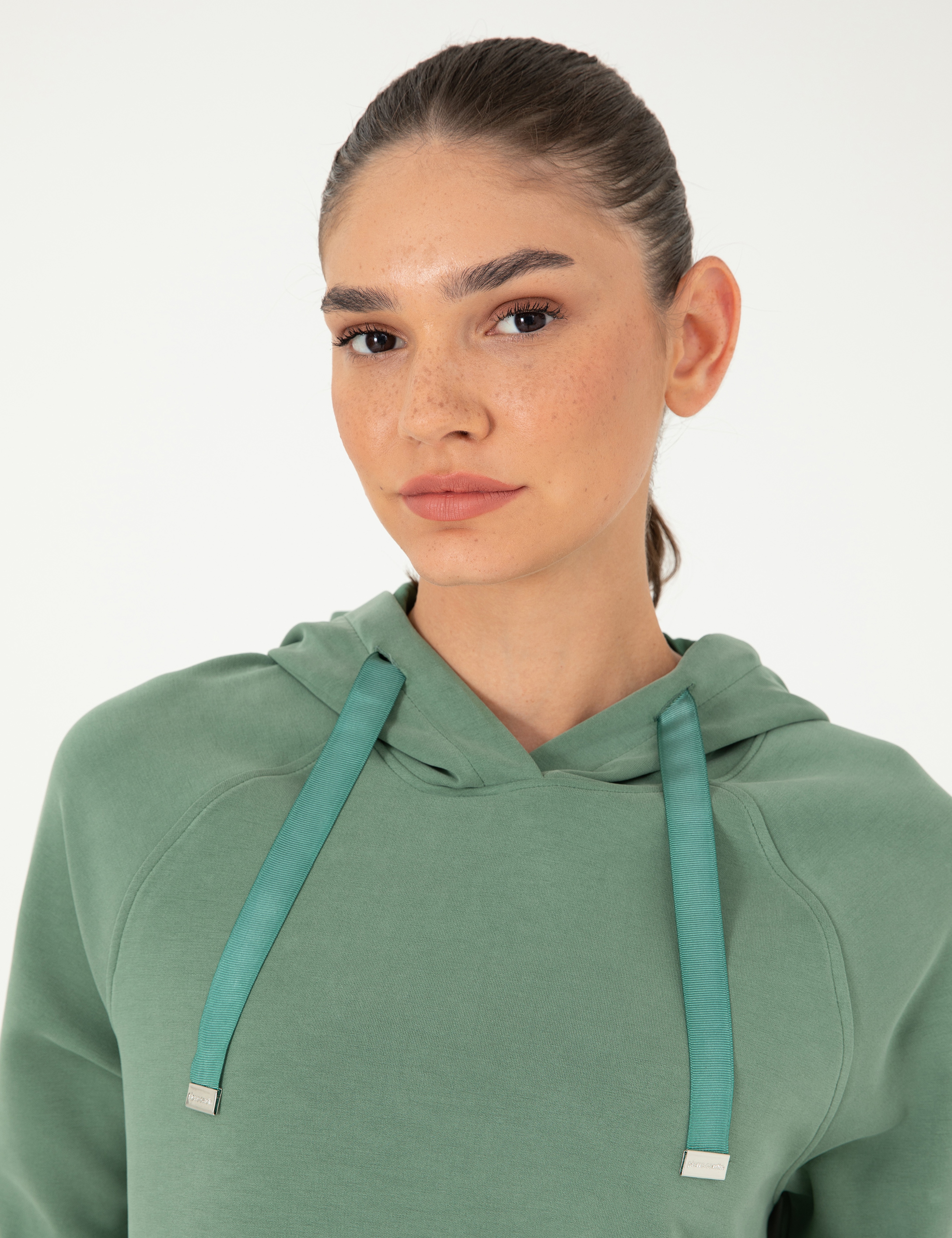 Yeşil Regular Fit Modal Kumaş Sweatshirt