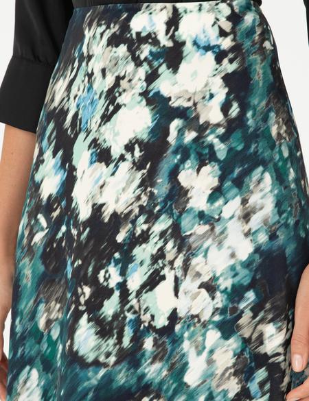 Koyu Yeşil A Kesim Dokuma Etek - 50292653002