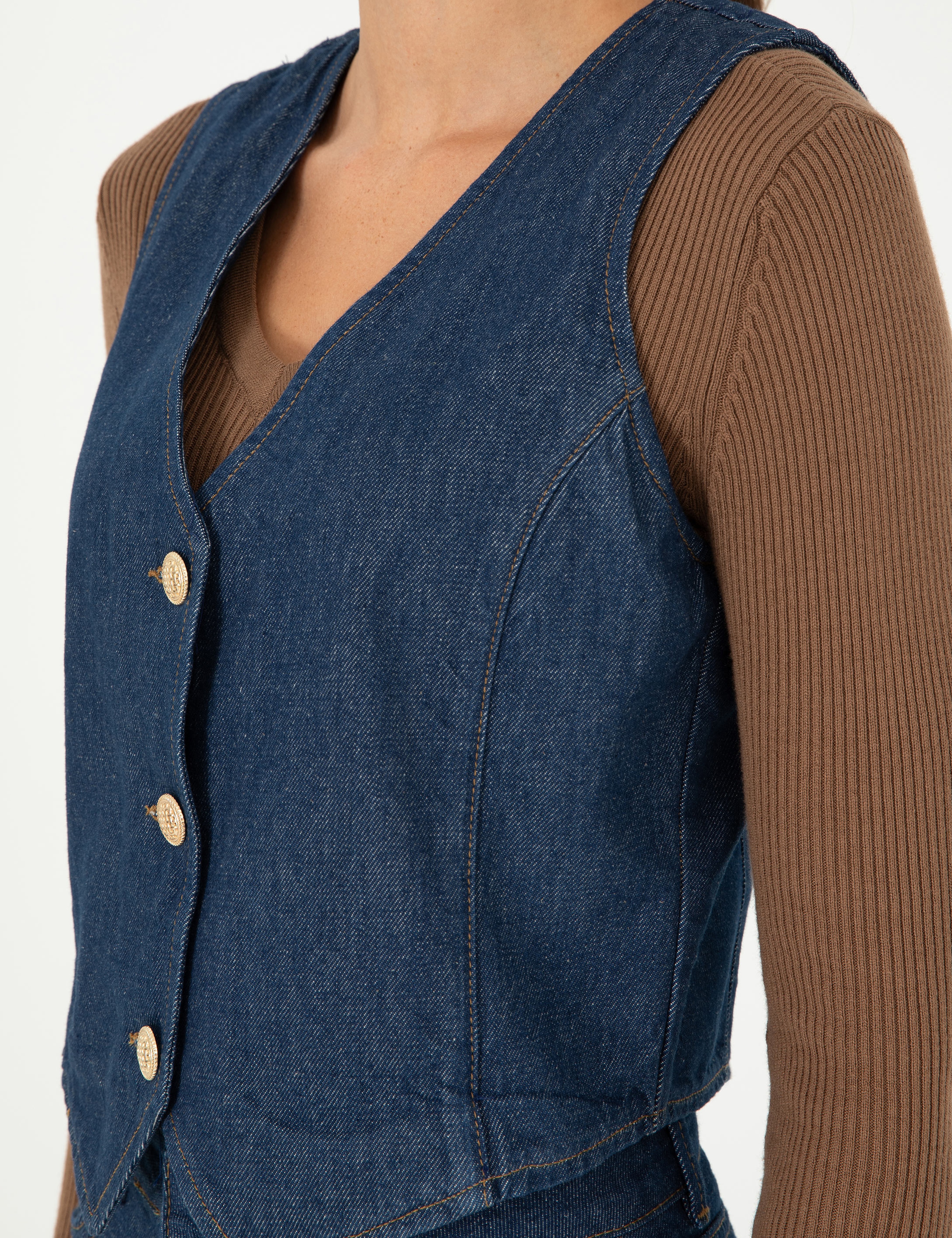İndigo Slim Fit Yelek - Image 7