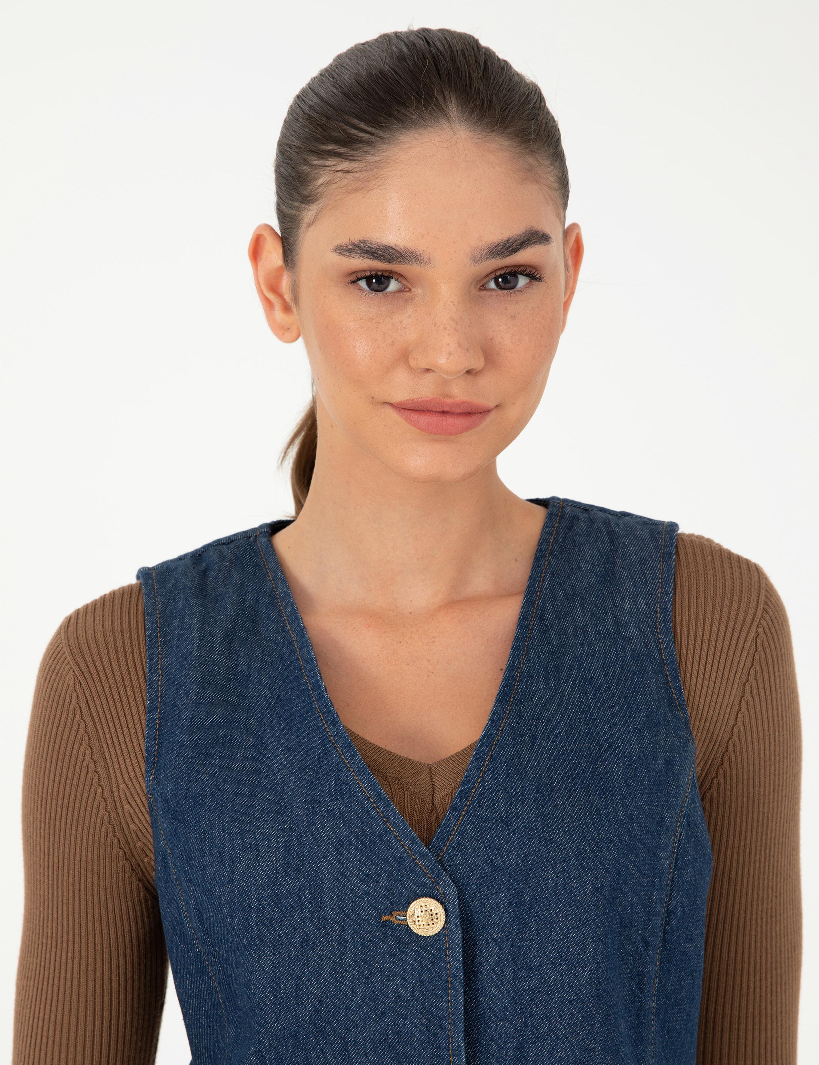 İndigo Slim Fit Yelek