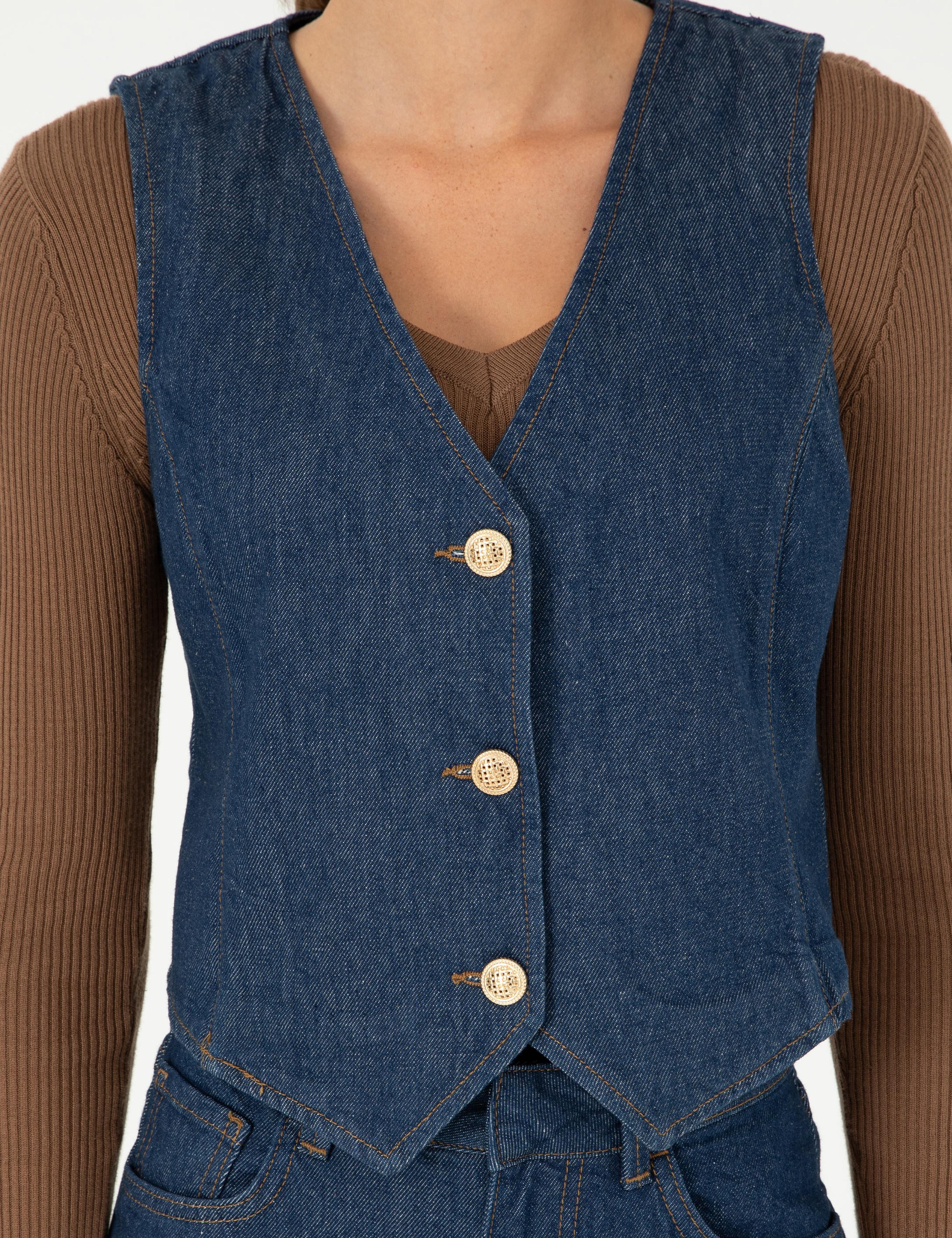 İndigo Slim Fit Yelek