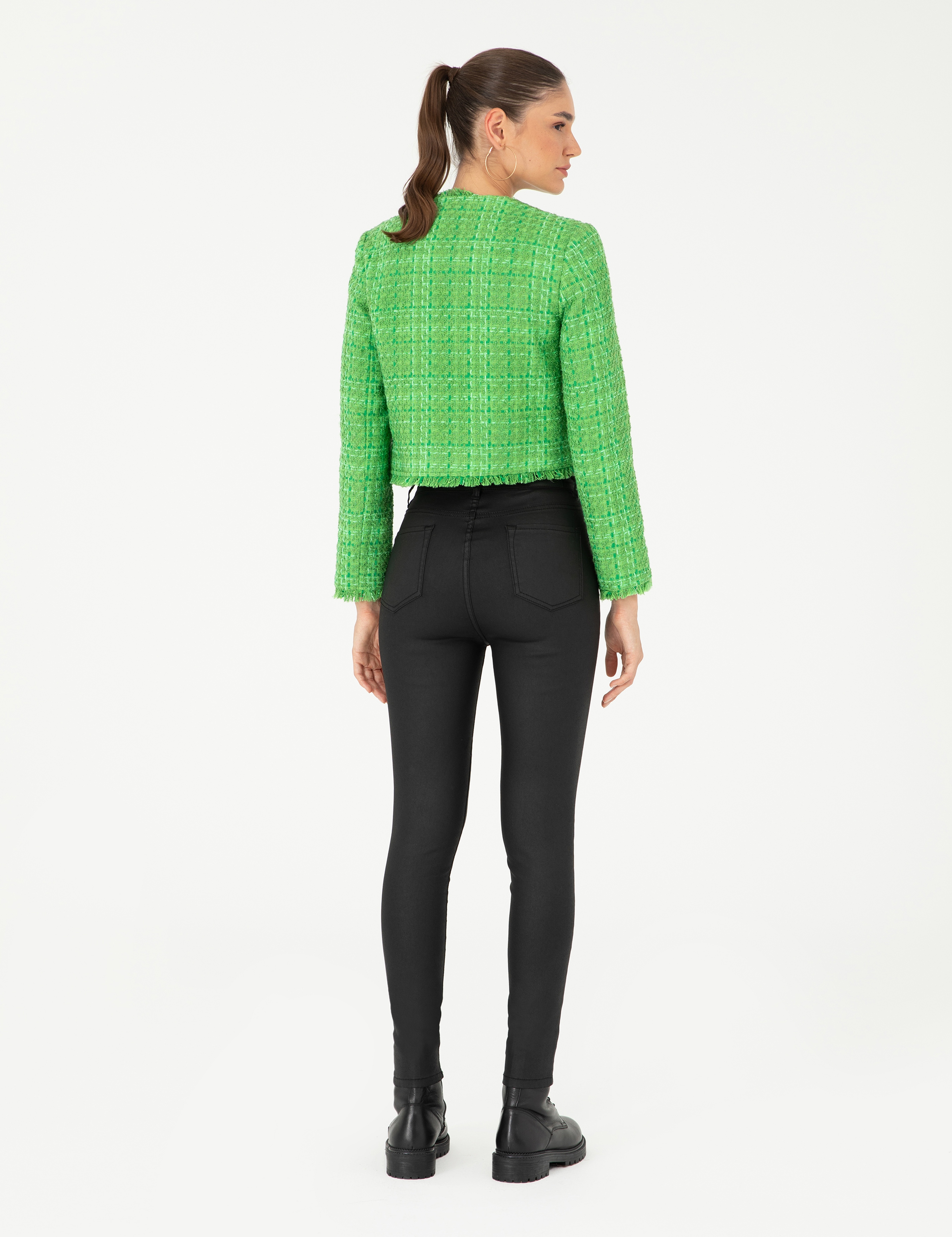 Siyah Skinny Fit Jean Pantolon - Image 4