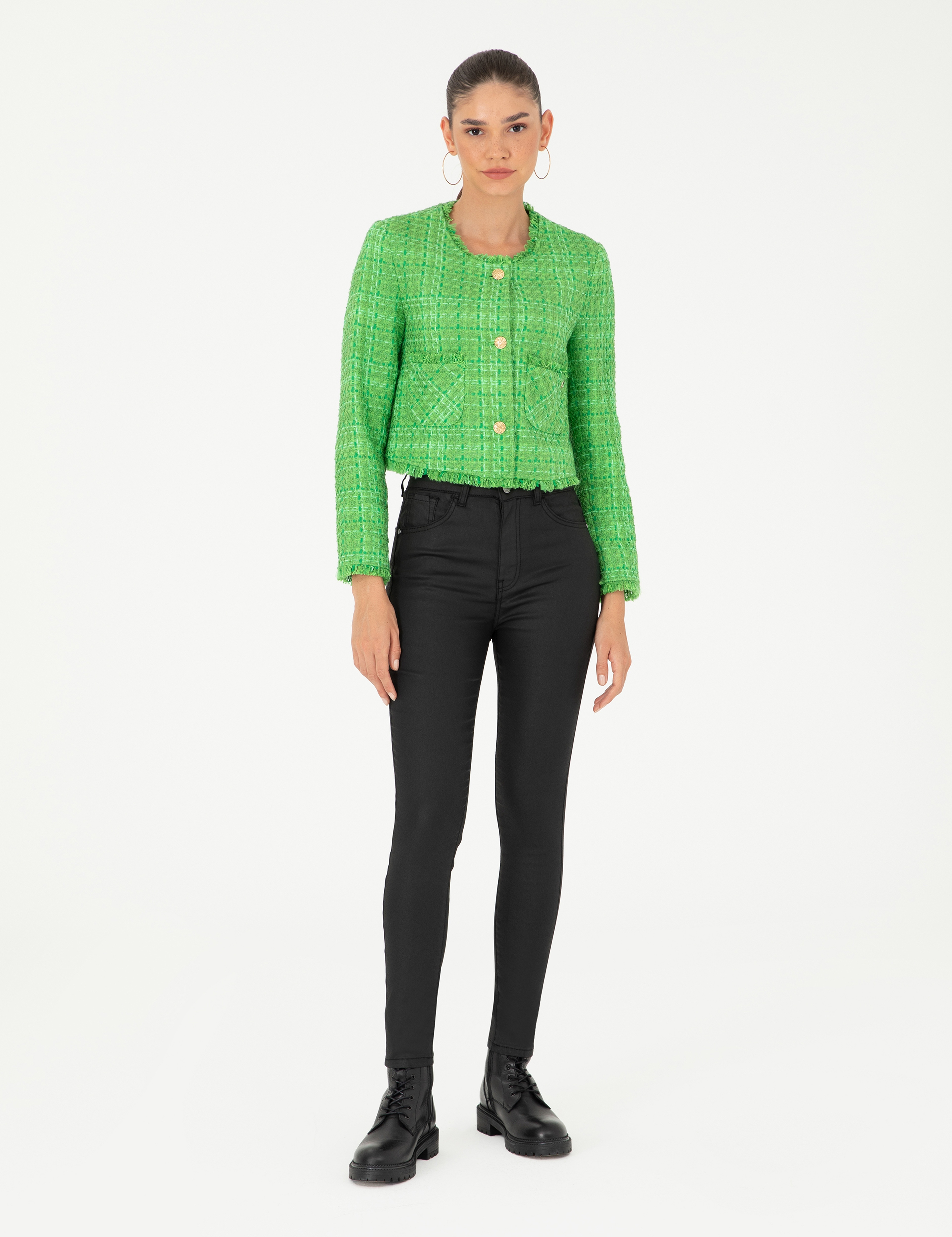 Siyah Skinny Fit Jean Pantolon - Image 1