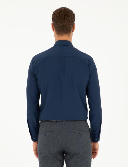 Lacivert Slim Fit Uzun Kollu Gömlek - 50298054010