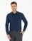 Lacivert Slim Fit Uzun Kollu Gömlek