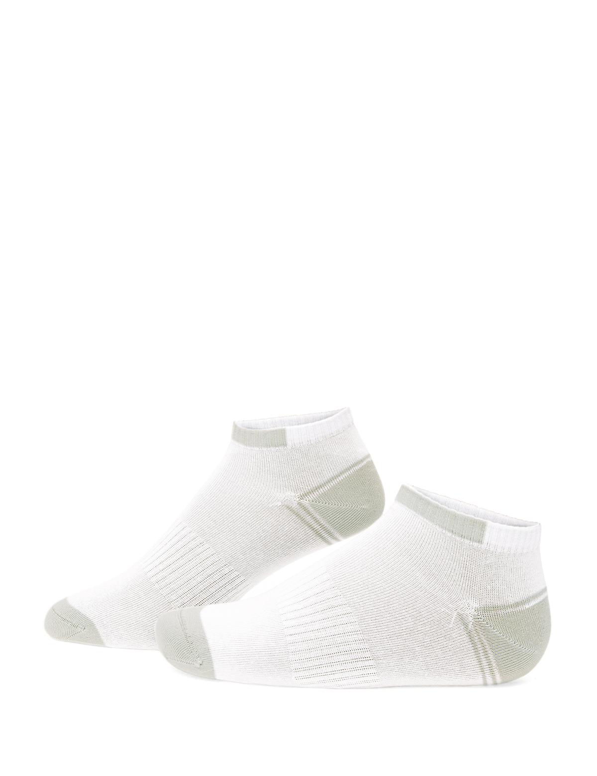 Erkek Pamuk Karışımlı Gri Patik Desenli Çorap