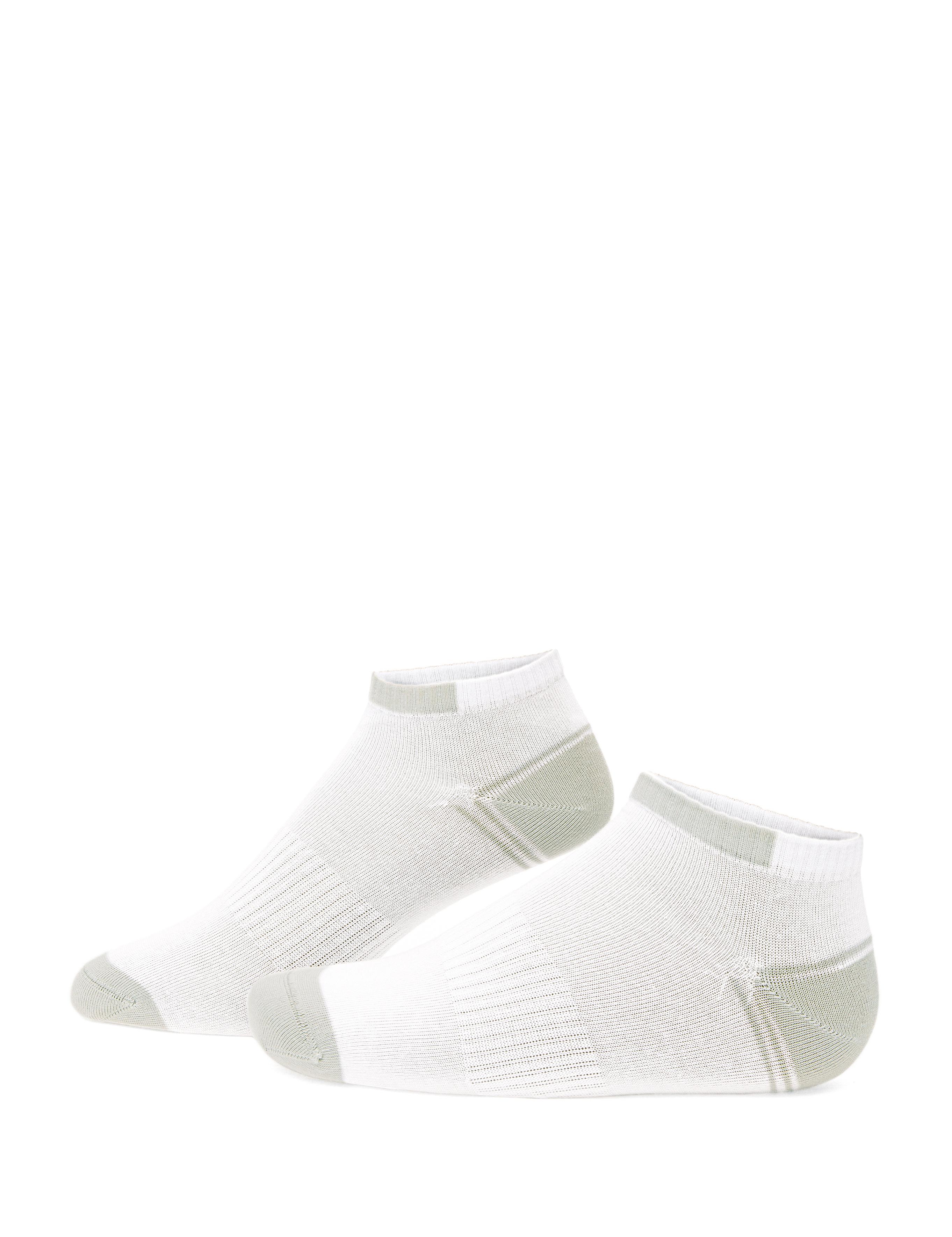 Erkek Pamuk Karışımlı Gri Patik Desenli Çorap