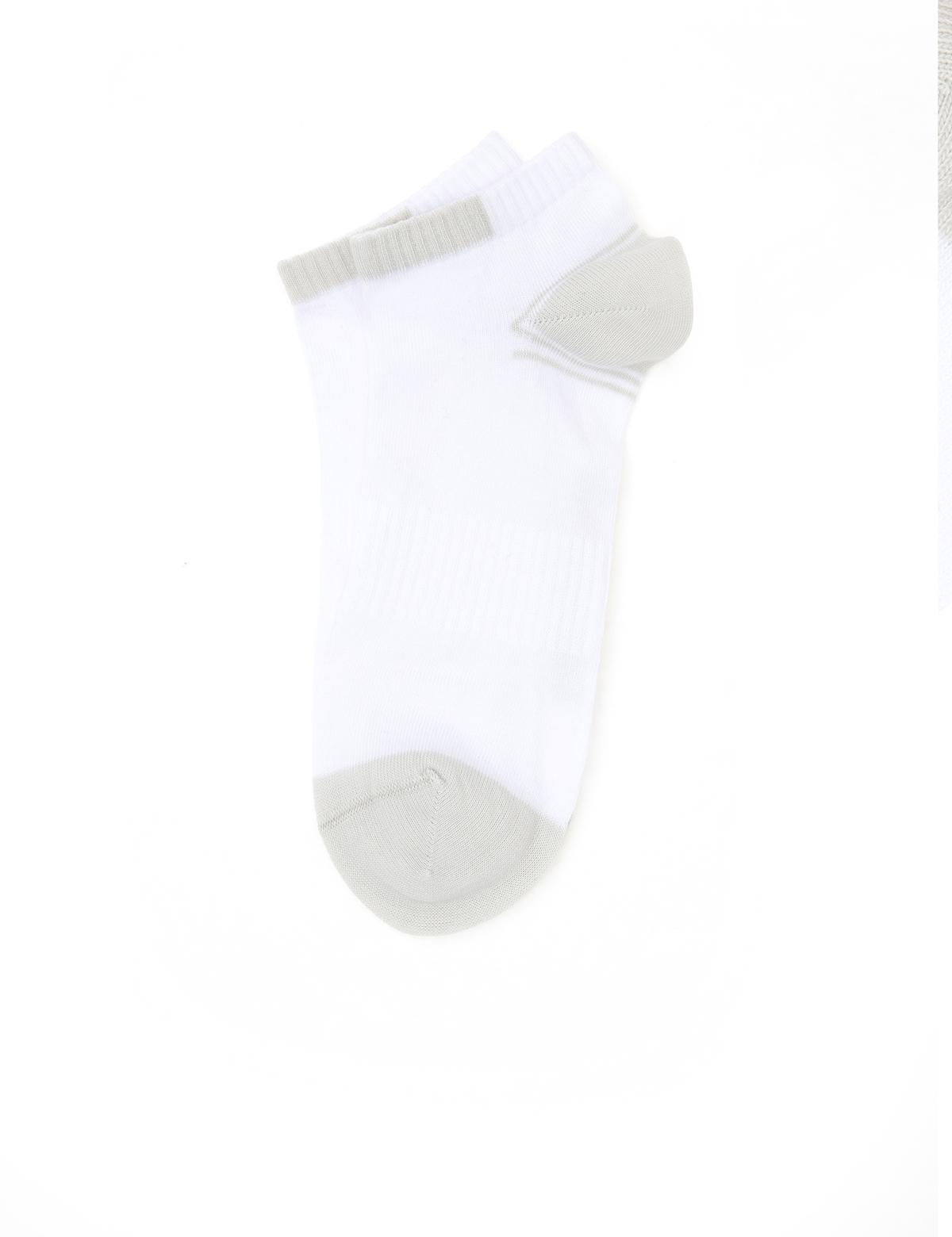 Erkek Pamuk Karışımlı Gri Patik Desenli Çorap - 50299770001