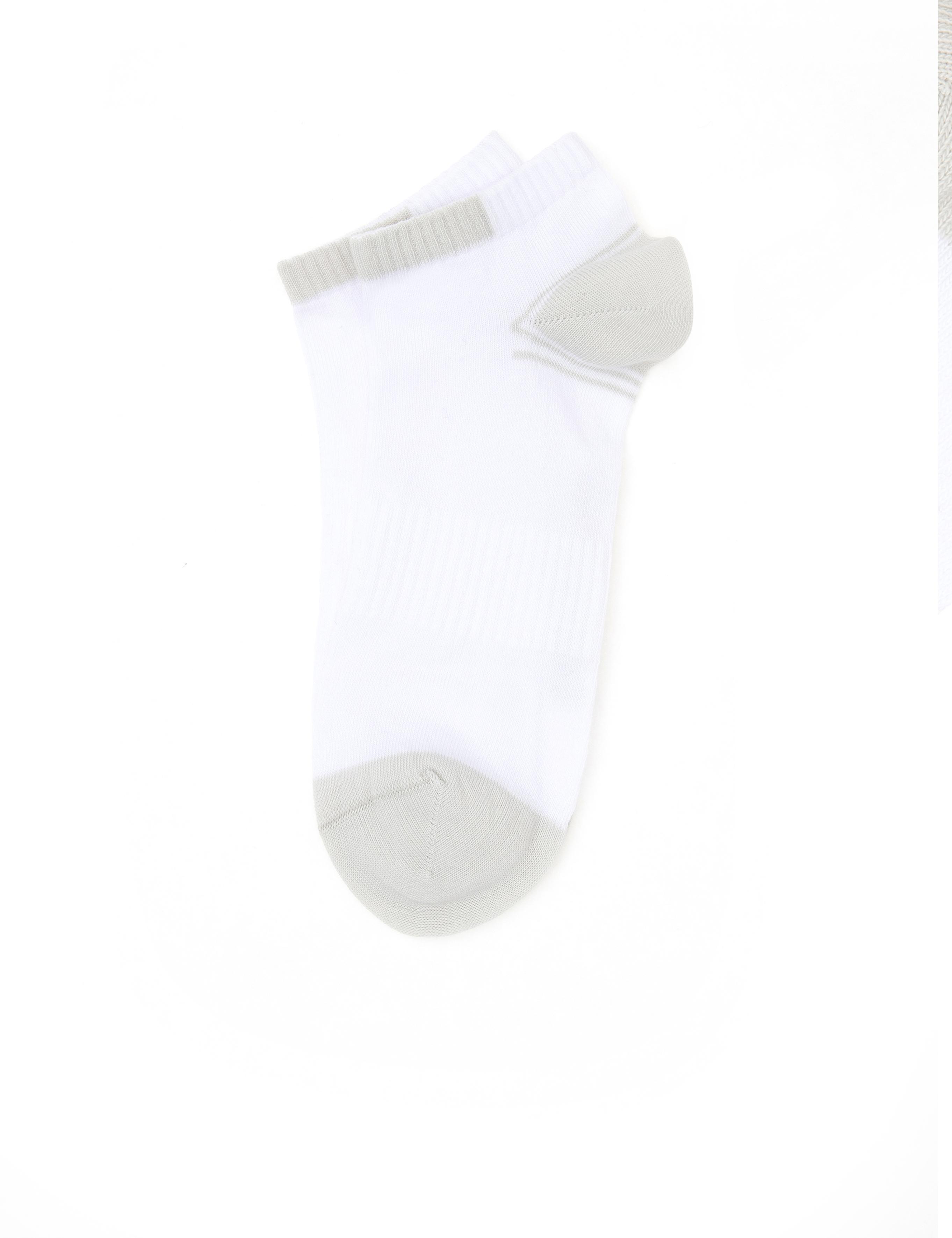 Erkek Pamuk Karışımlı Gri Patik Desenli Çorap