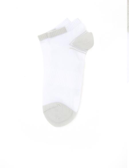 Erkek Pamuk Karışımlı Gri Patik Desenli Çorap - 50299770001