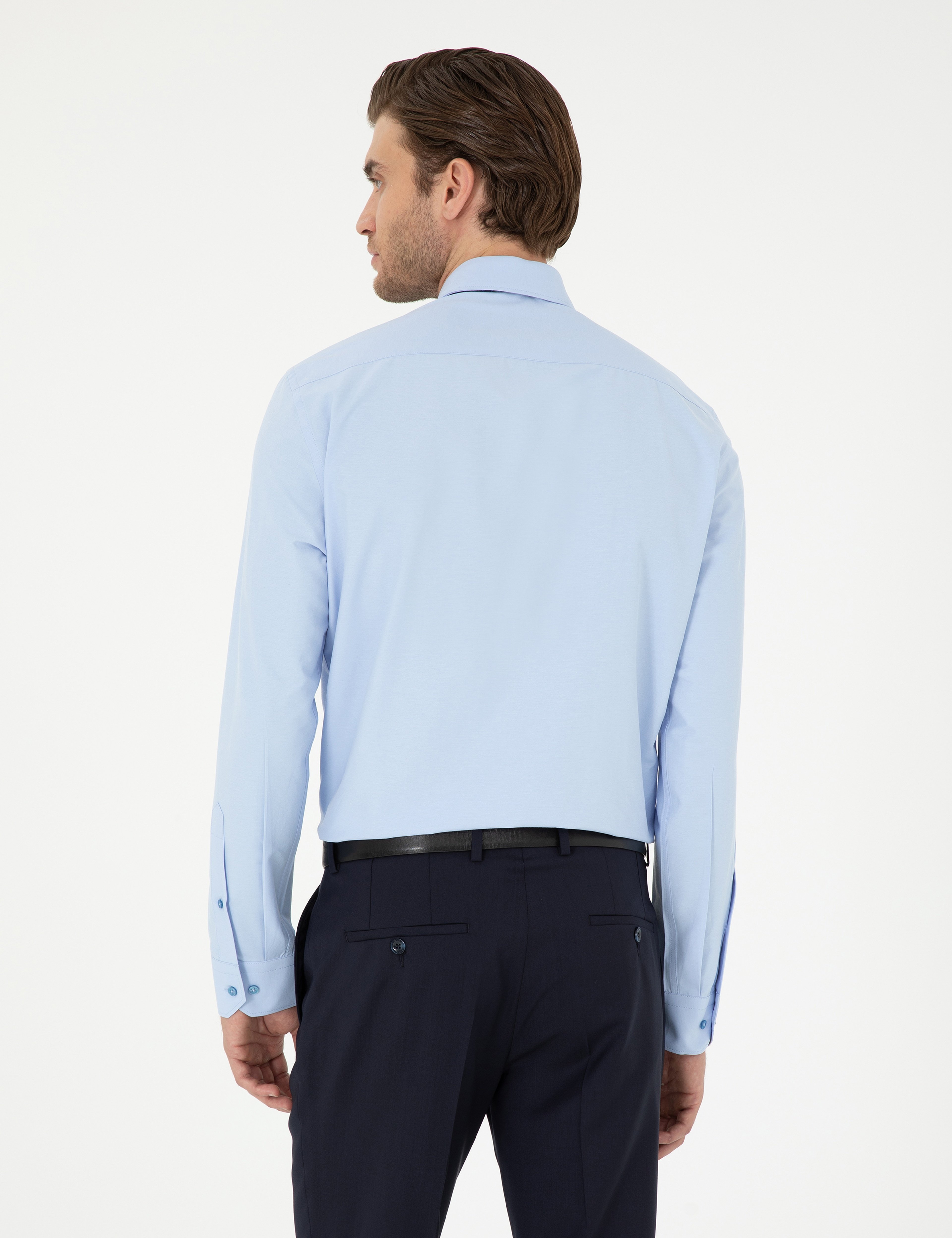 Mavi Slim Fit Uzun Kollu Basic Gömlek