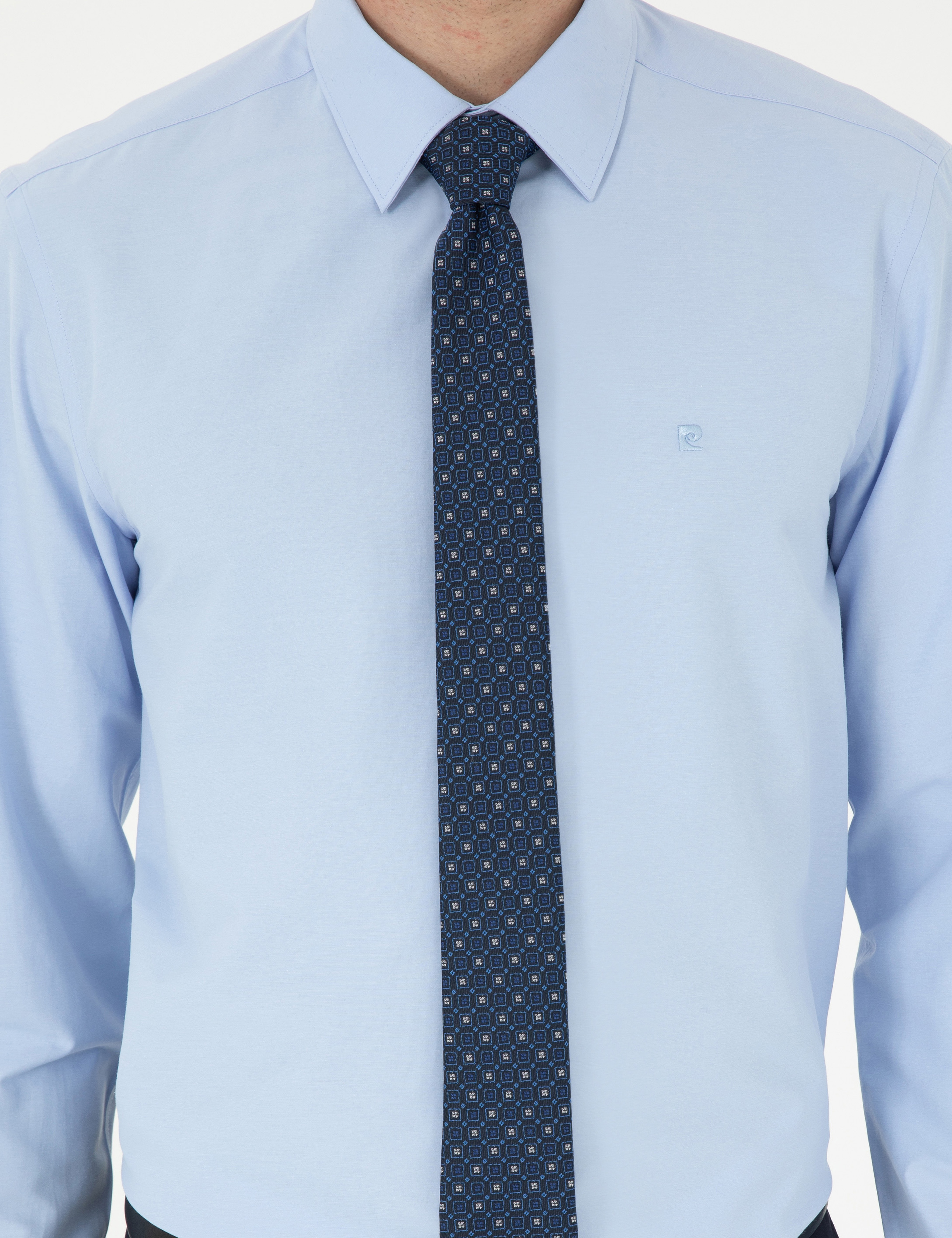 Mavi Slim Fit Uzun Kollu Basic Gömlek - Image 6
