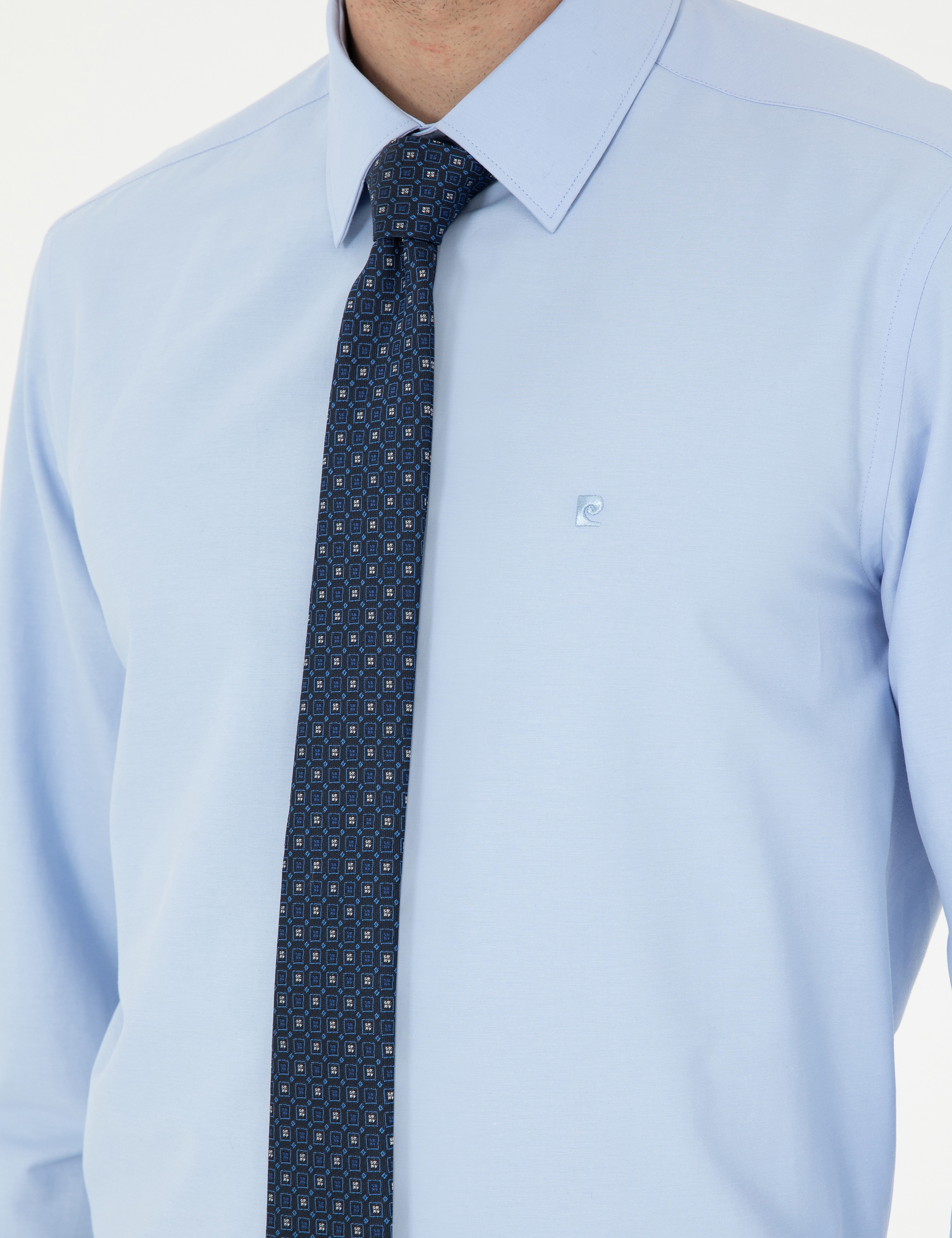 Mavi Slim Fit Uzun Kollu Basic Gömlek