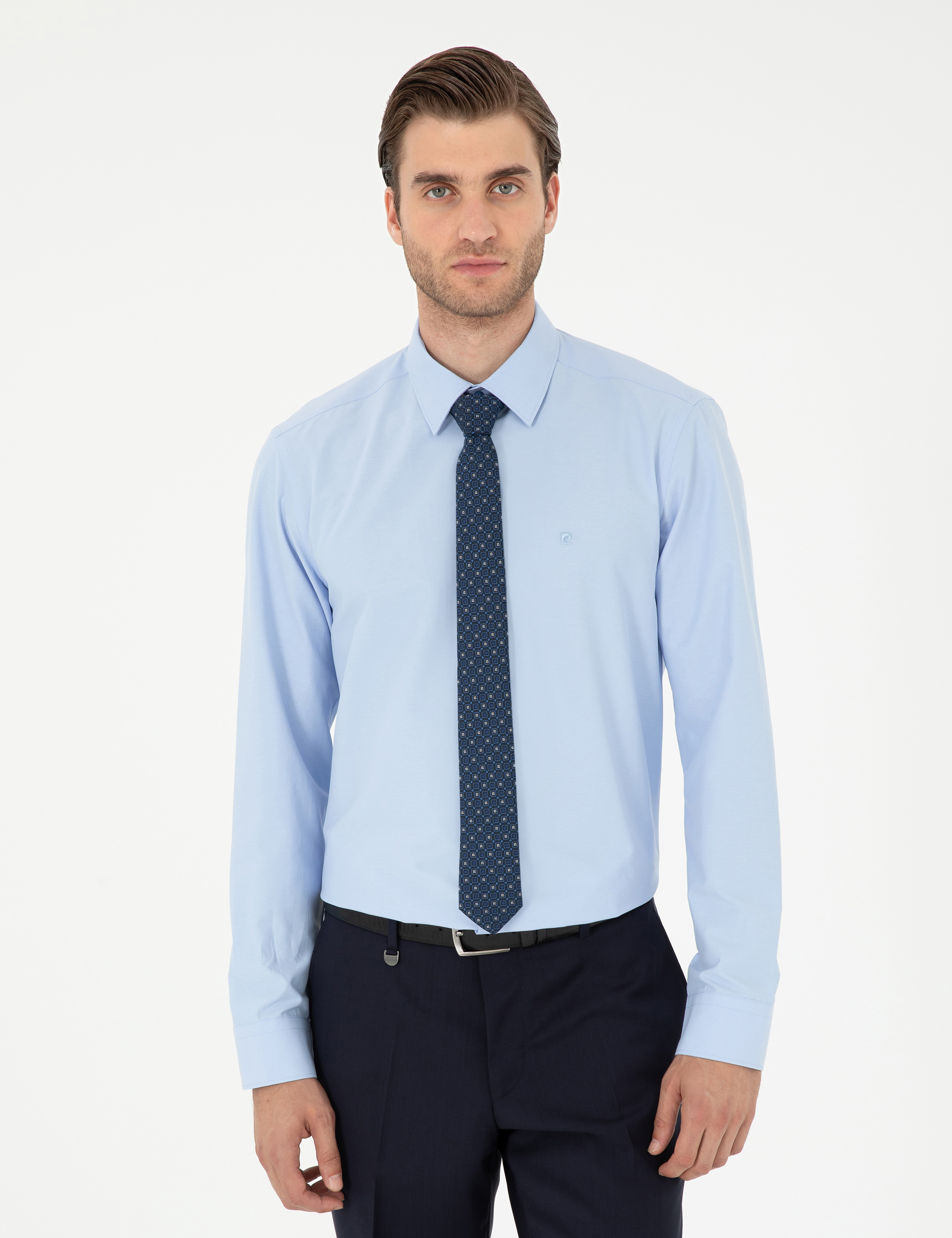 Mavi Slim Fit Uzun Kollu Basic Gömlek