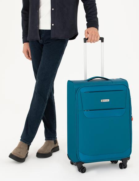 Mavi Orta Boy Kumaş Valiz - 50293598003