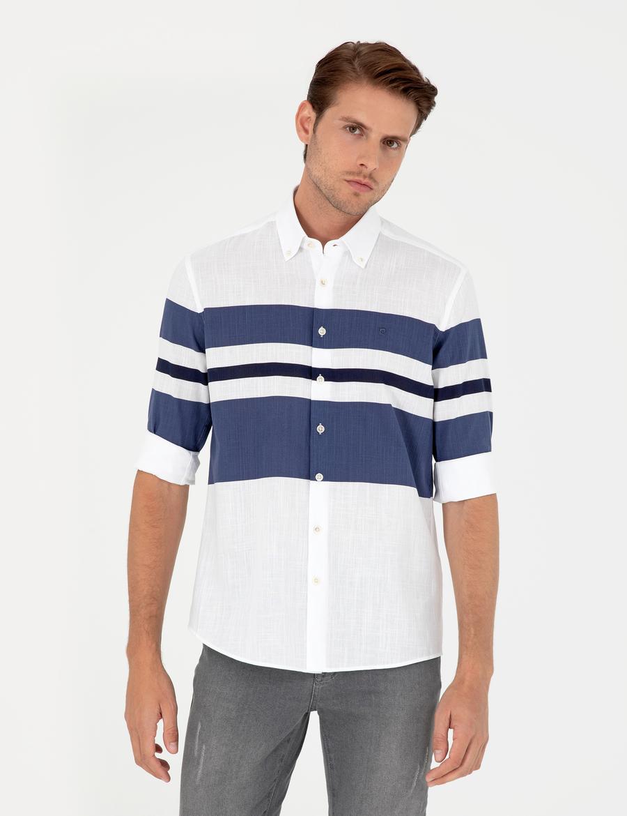 Açık Mavi Regular Fit Uzun Kollu Gömlek