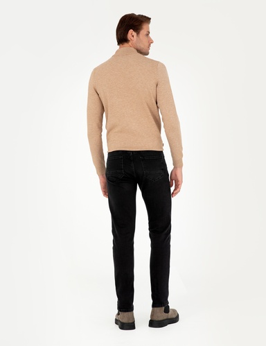 Antrasit Slim Fit Jean Pantolon