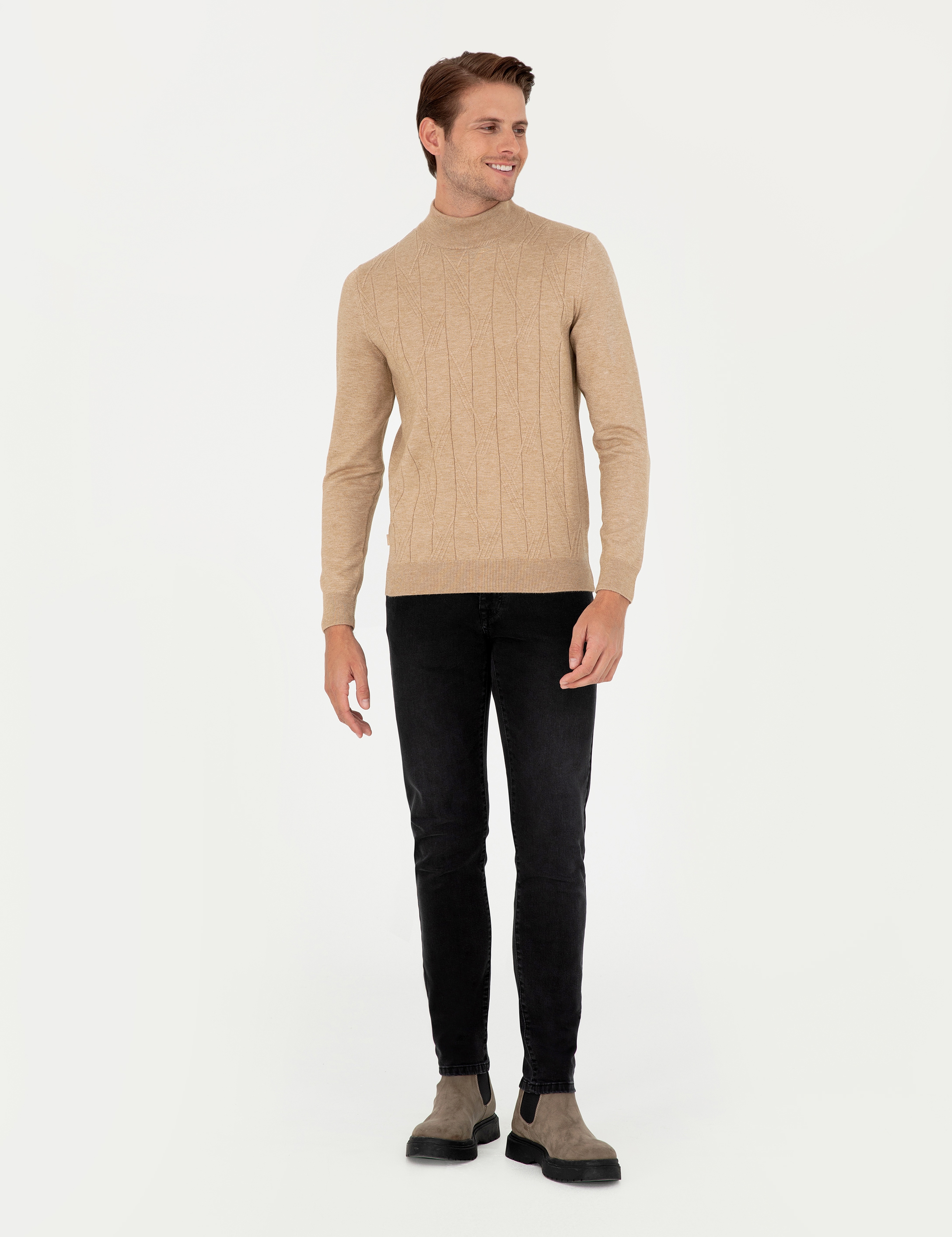 Antrasit Slim Fit Jean Pantolon - Image 2