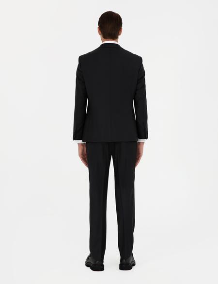 Siyah Slim Fit Yün Karışımlı Takım Elbise - 50288146011