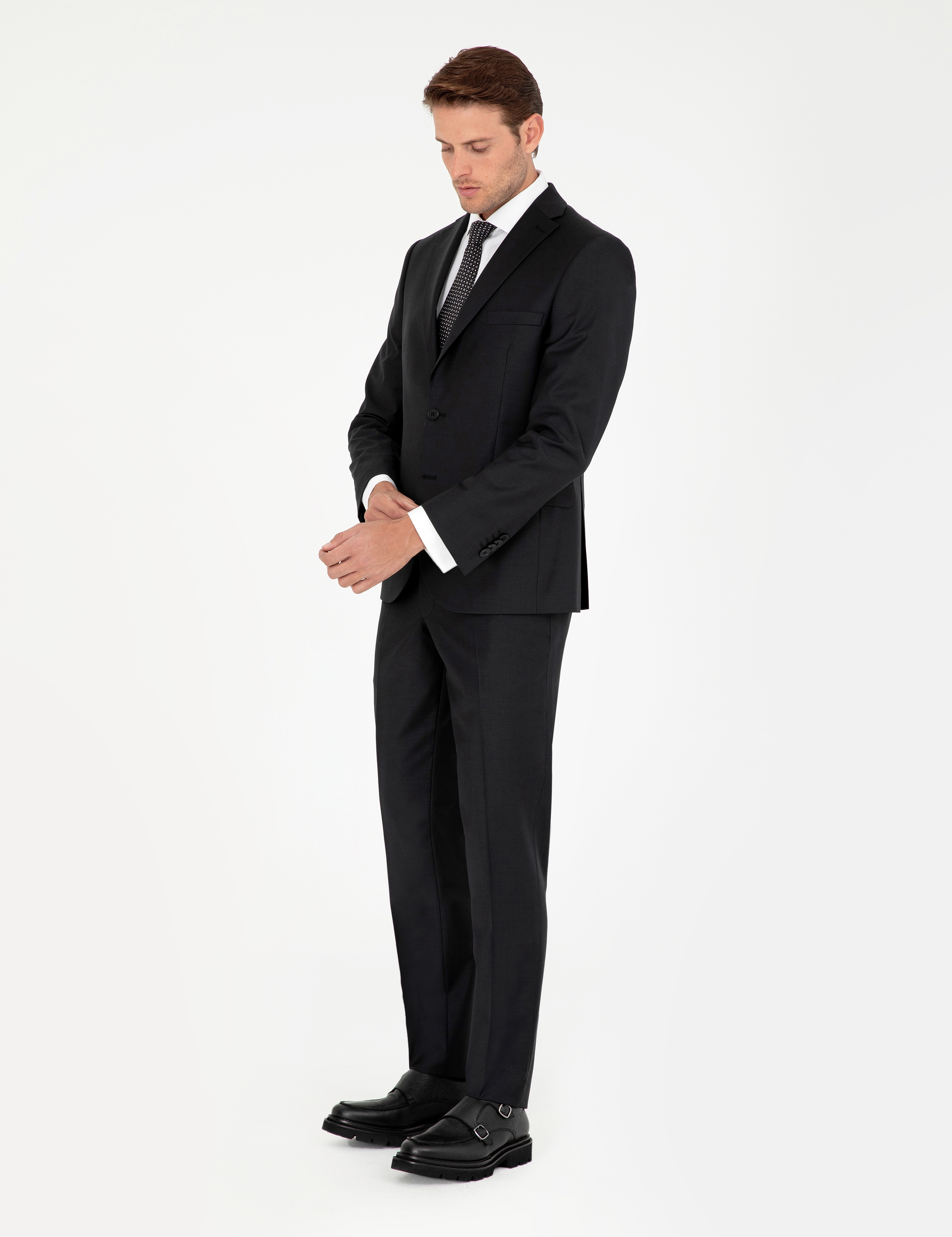 Siyah Slim Fit Takım Elbise - Image 4
