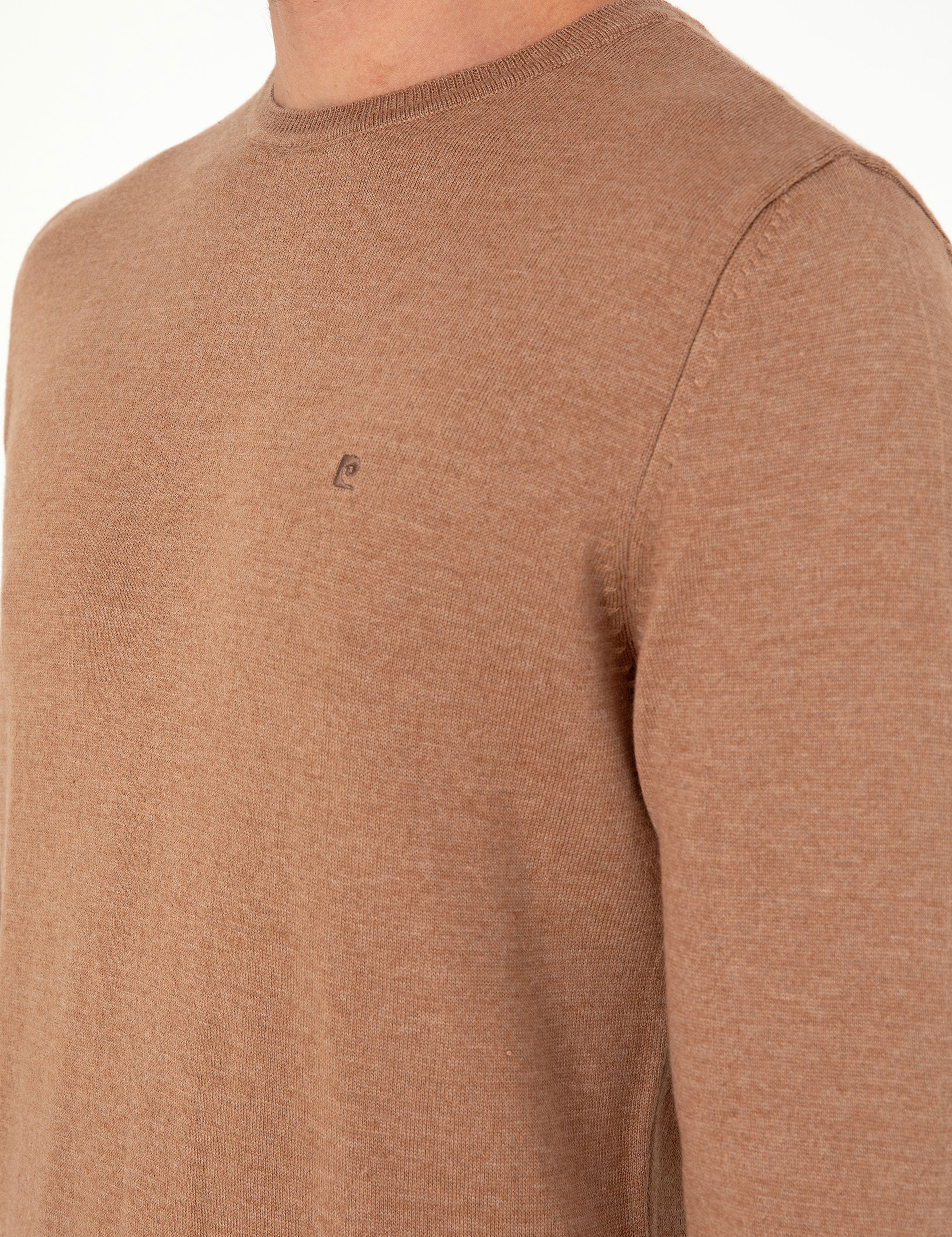 Camel Melanj Slim Fit Bisiklet Yaka Basic Triko Kazak - Image 7