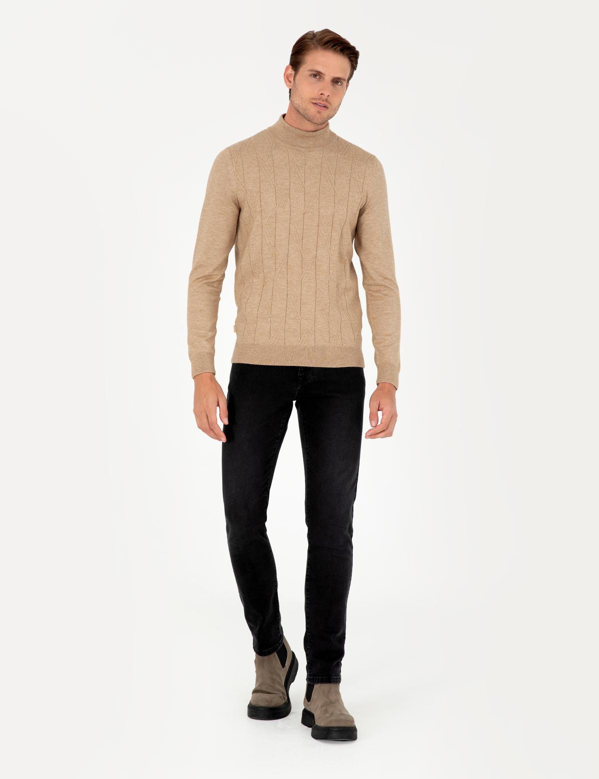 Antrasit Slim Fit Jean Pantolon