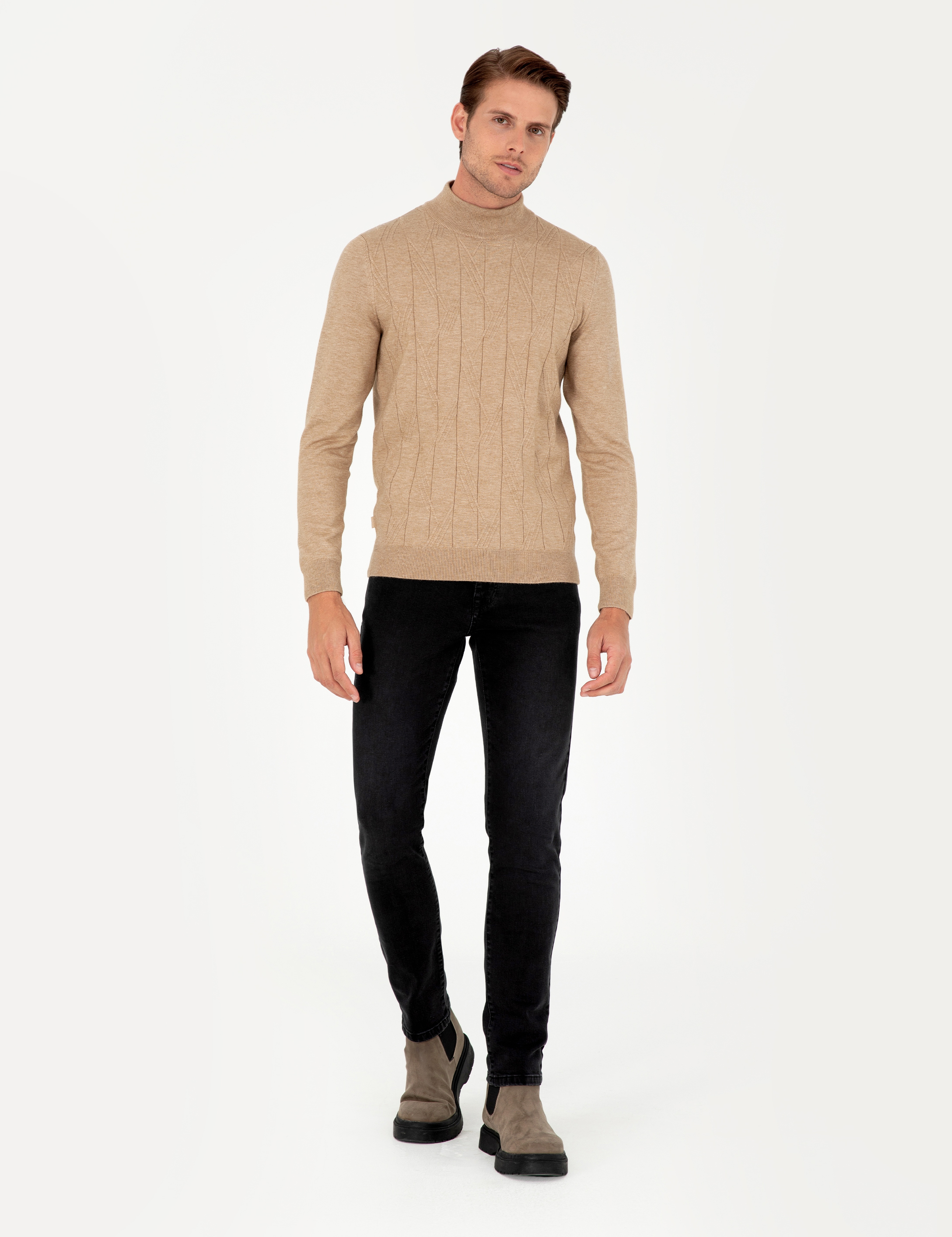 Antrasit Slim Fit Jean Pantolon - Image 5