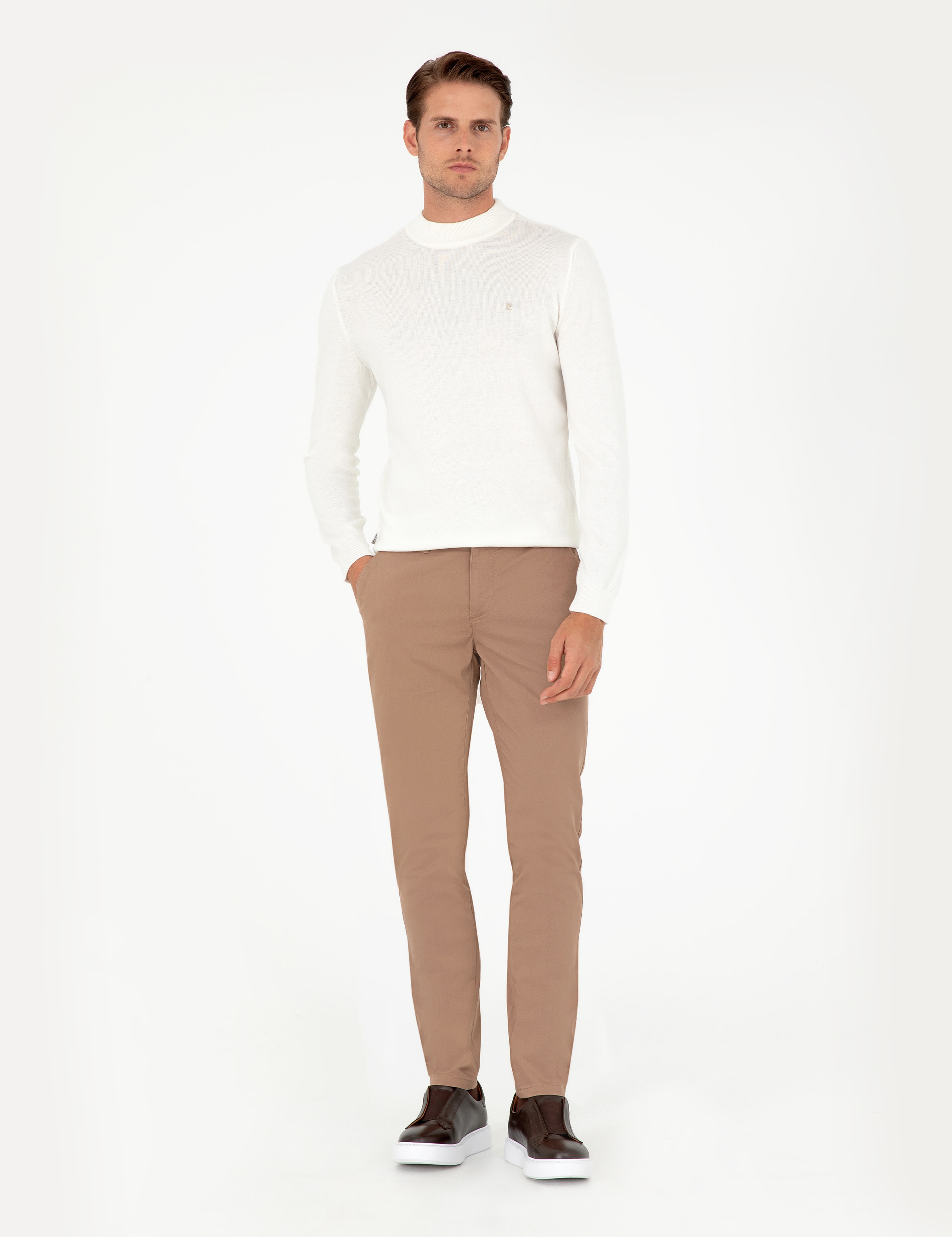 Vizon Slim Fit Basic Kanvas Pantolon - Image 3