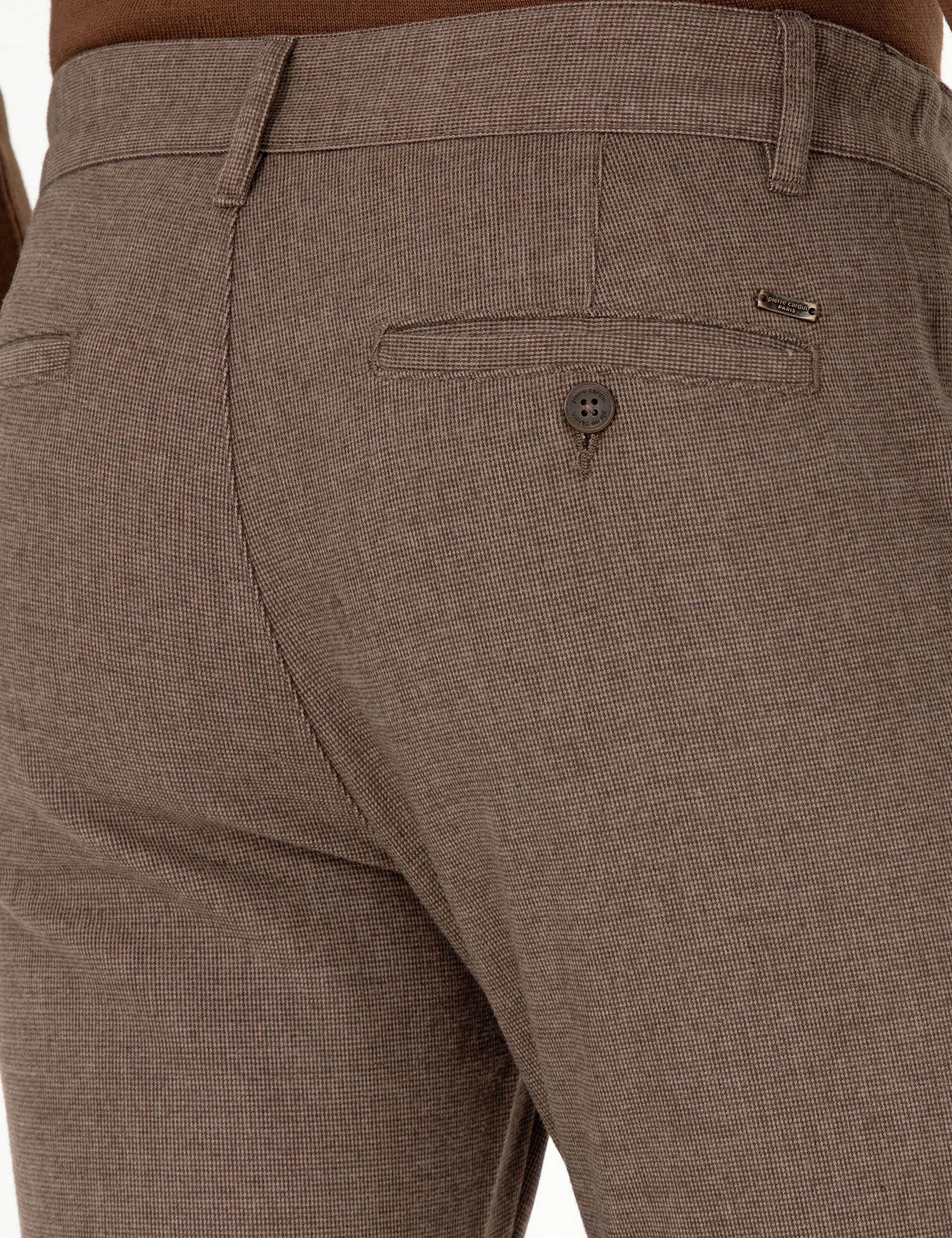 Kahverengi Slim Fit Kanvas Pantolon