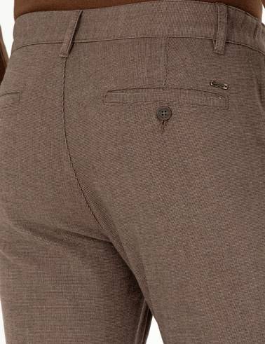 Kahverengi Slim Fit Kanvas Pantolon