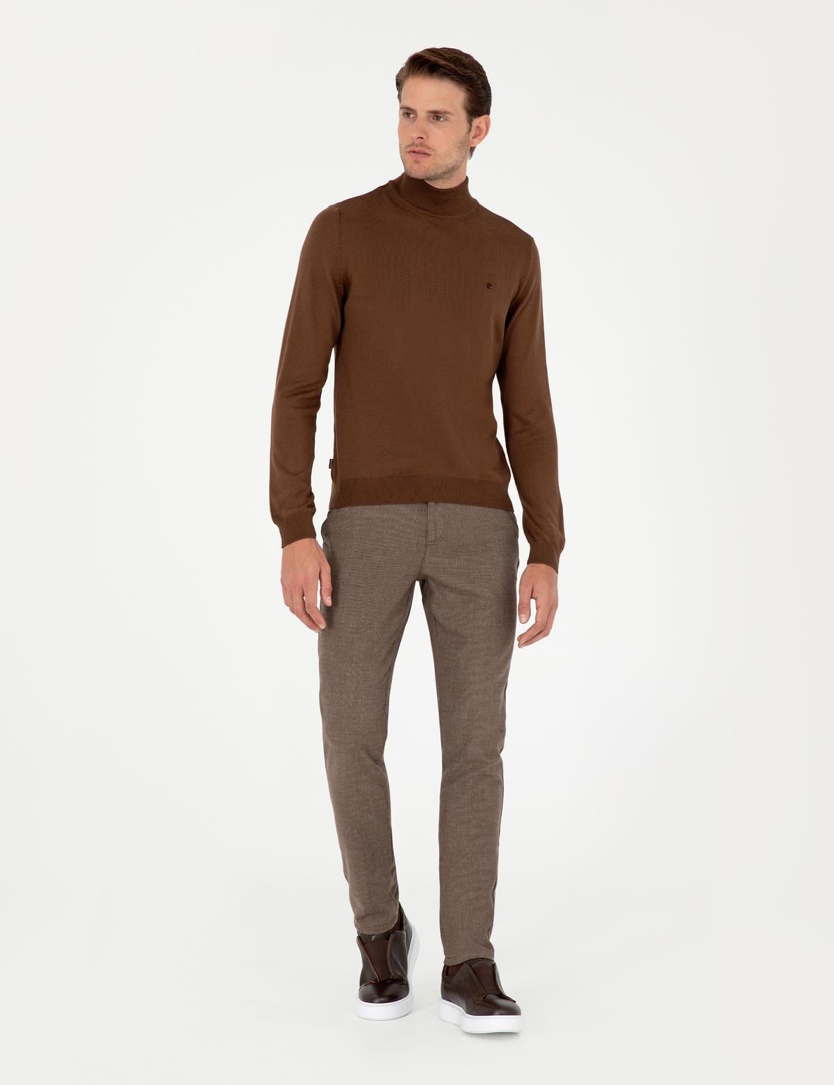 Kahverengi Slim Fit Kanvas Pantolon - 50299557023