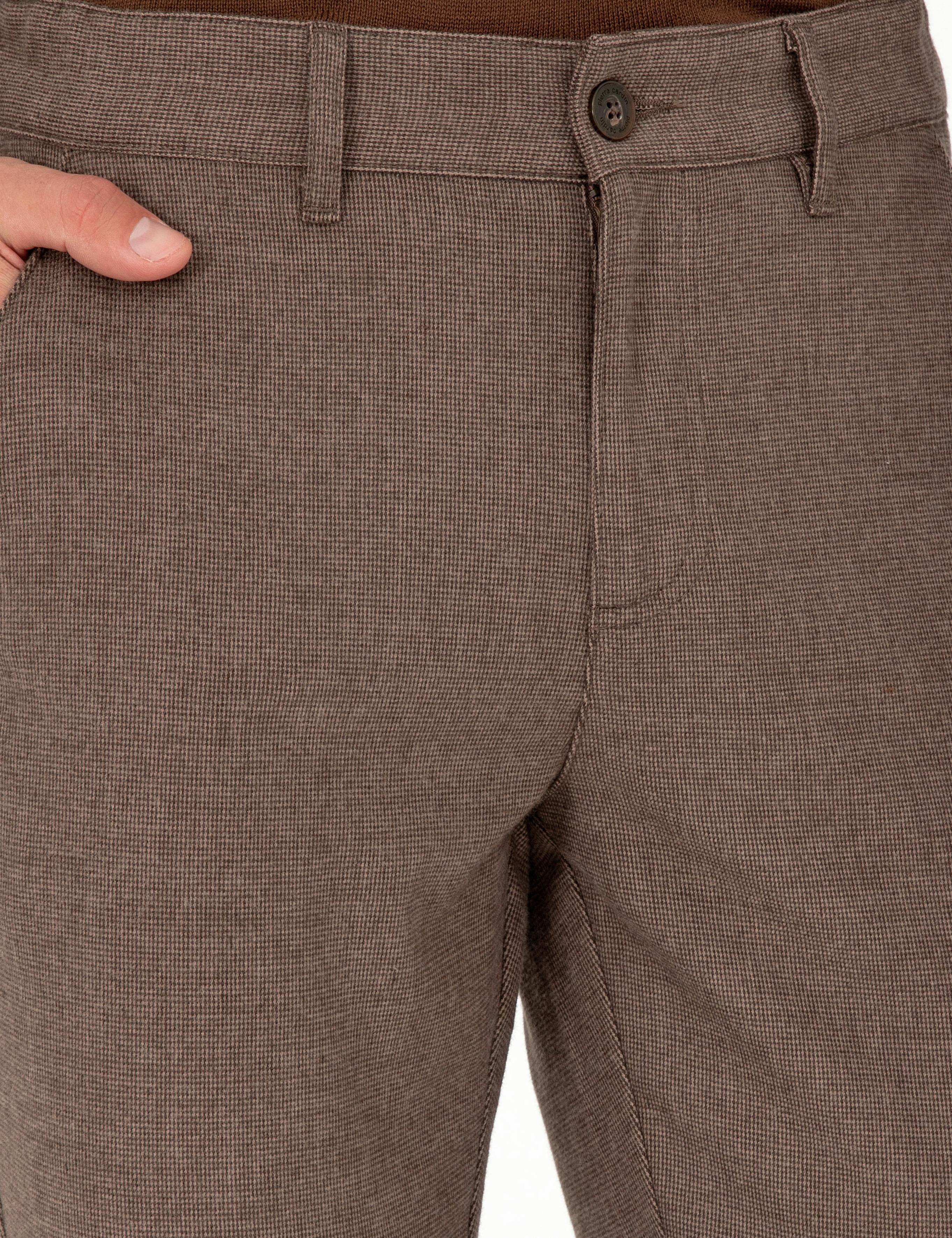 Kahverengi Slim Fit Kanvas Pantolon