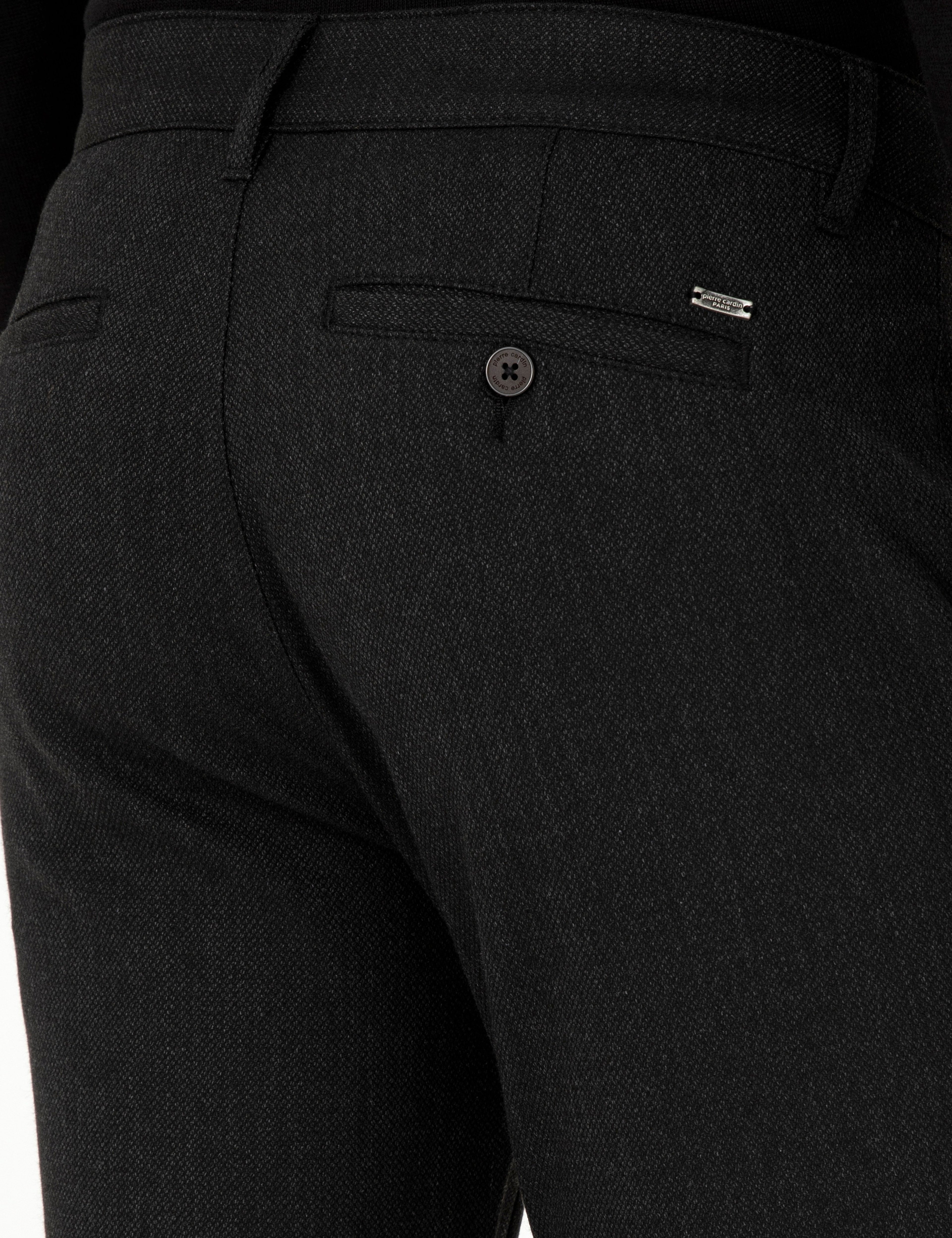 Siyah Slim Fit Kanvas Pantolon