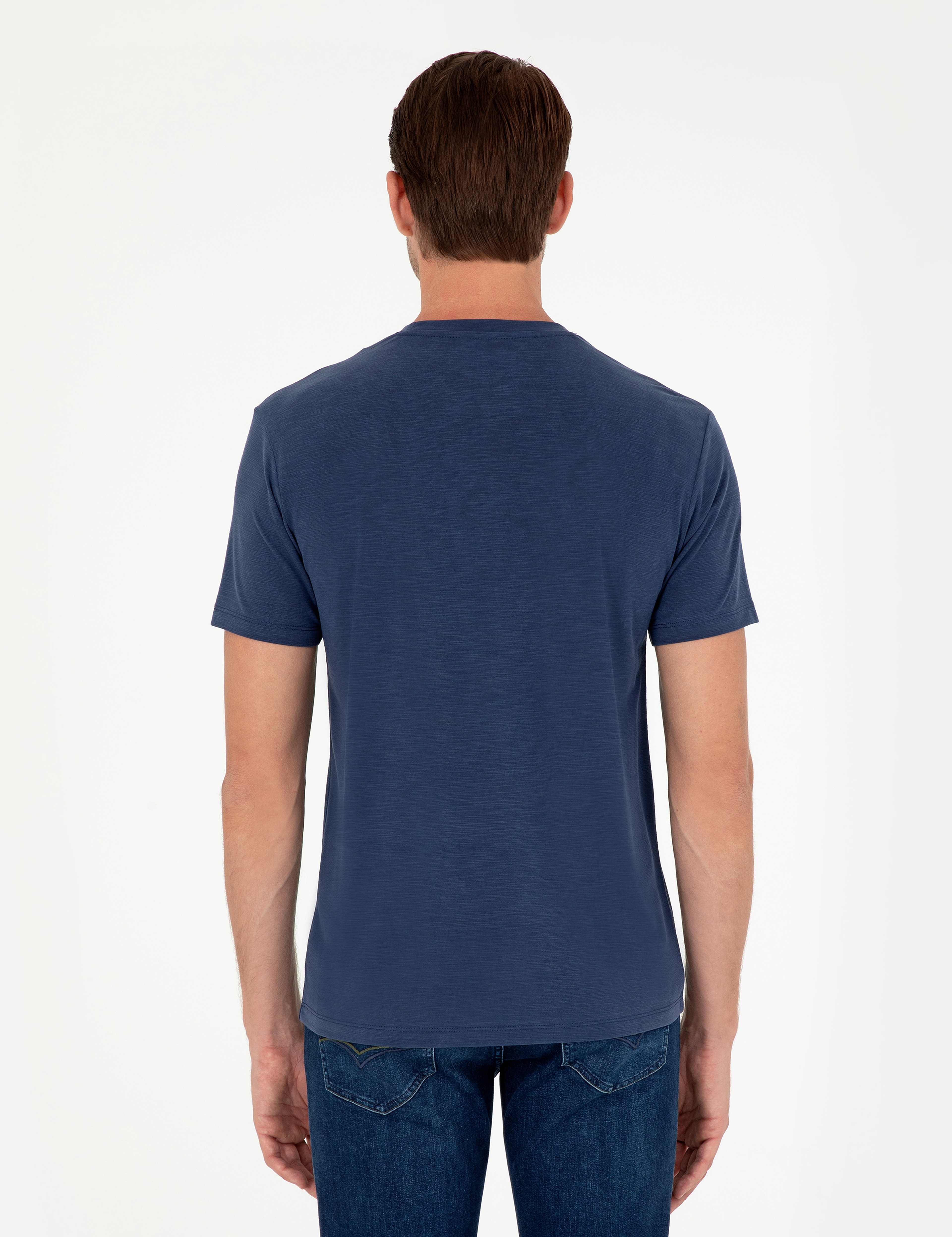 Lacivert Slim Fit Tişört - Image 5