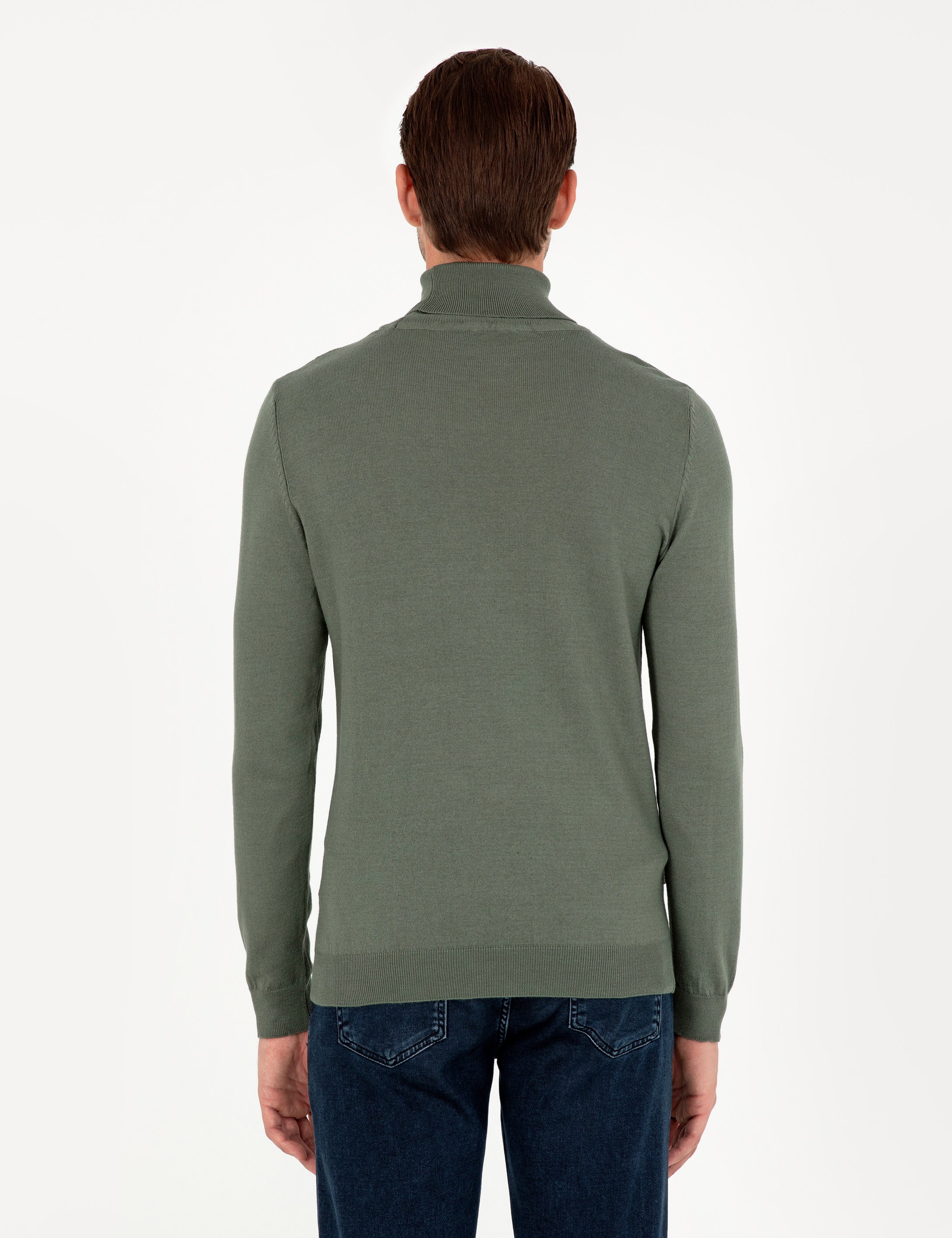 Duman Slim Fit Balıkçı Yaka Basic Triko Kazak - Image 5