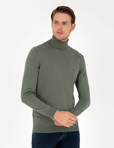 Duman Slim Fit Balıkçı Yaka Basic Triko Kazak