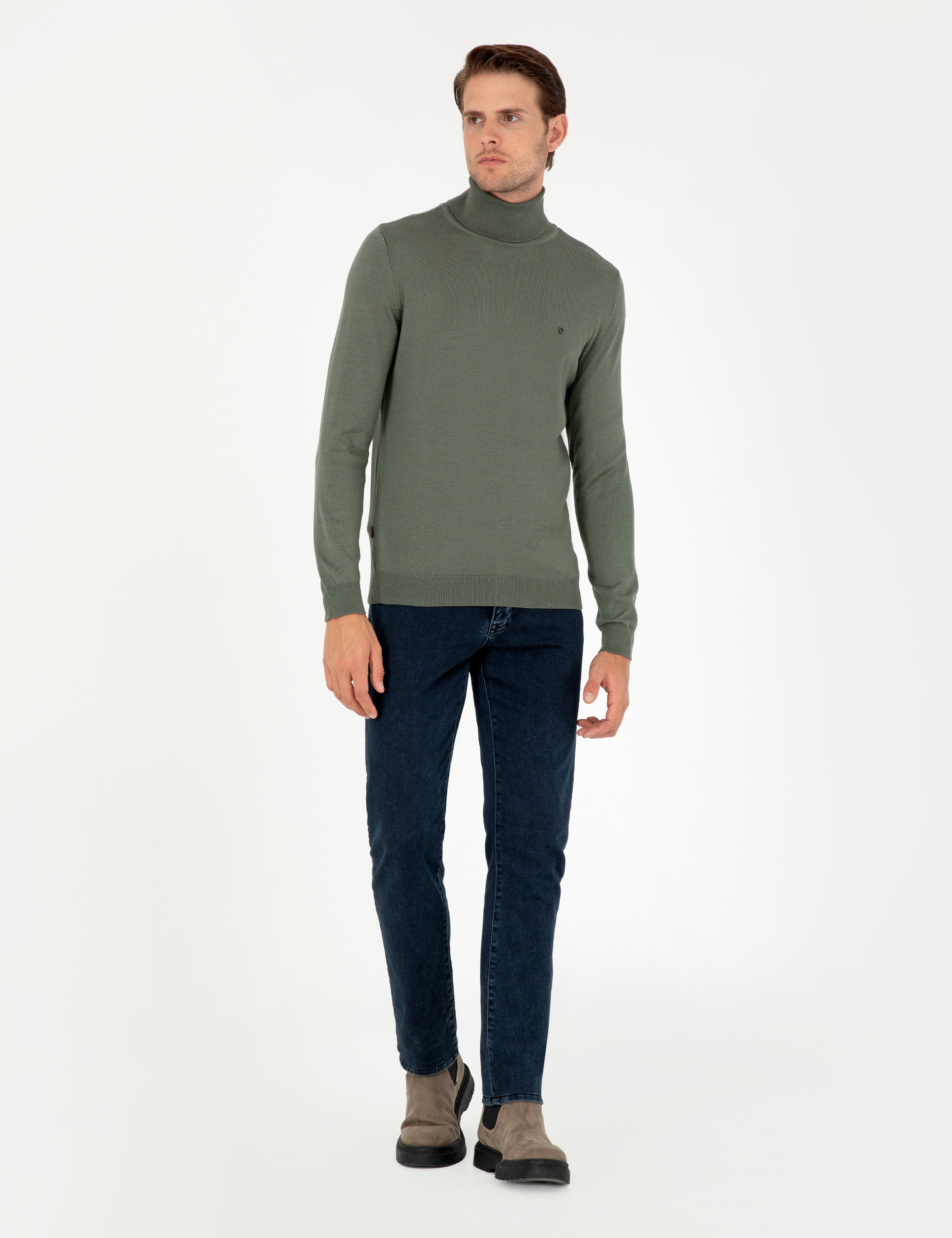 Duman Slim Fit Balıkçı Yaka Basic Triko Kazak - Image 4