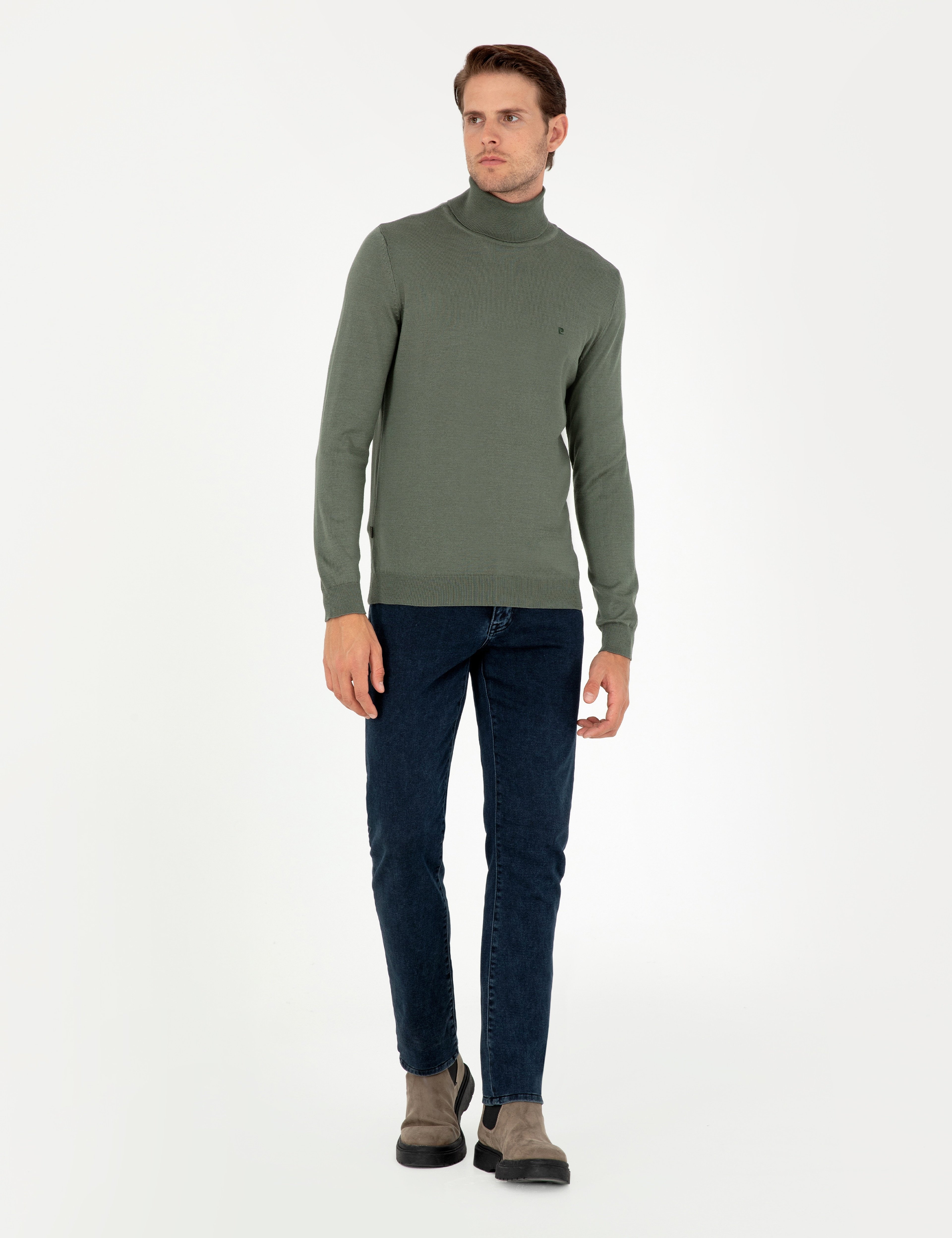 Duman Slim Fit Balıkçı Yaka Basic Triko Kazak