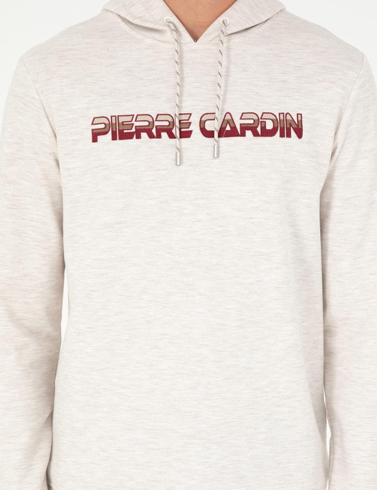 Bej Regular Fit Kapüşonlu Sweatshirt - 50290665023