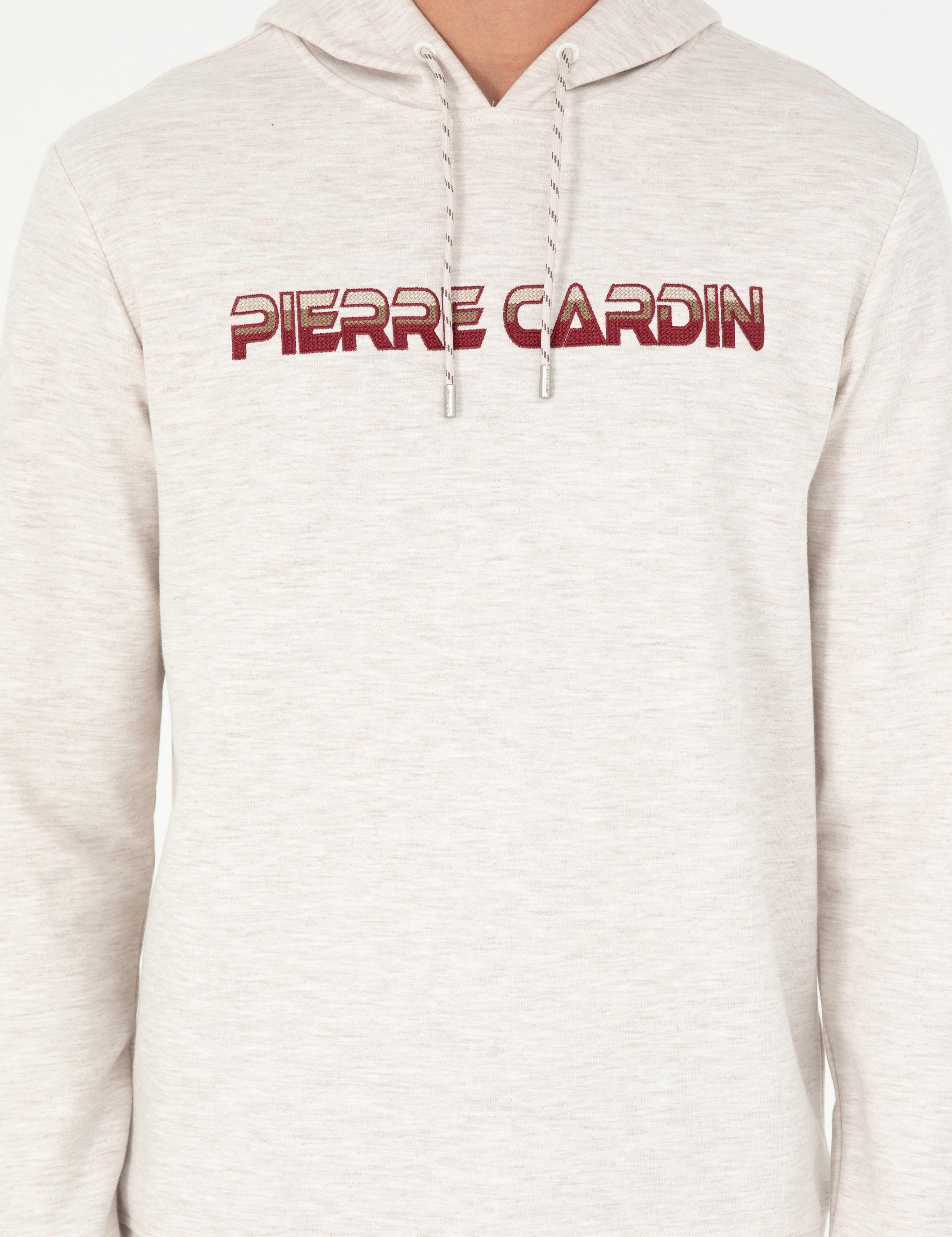 Bej Regular Fit Kapüşonlu Sweatshirt