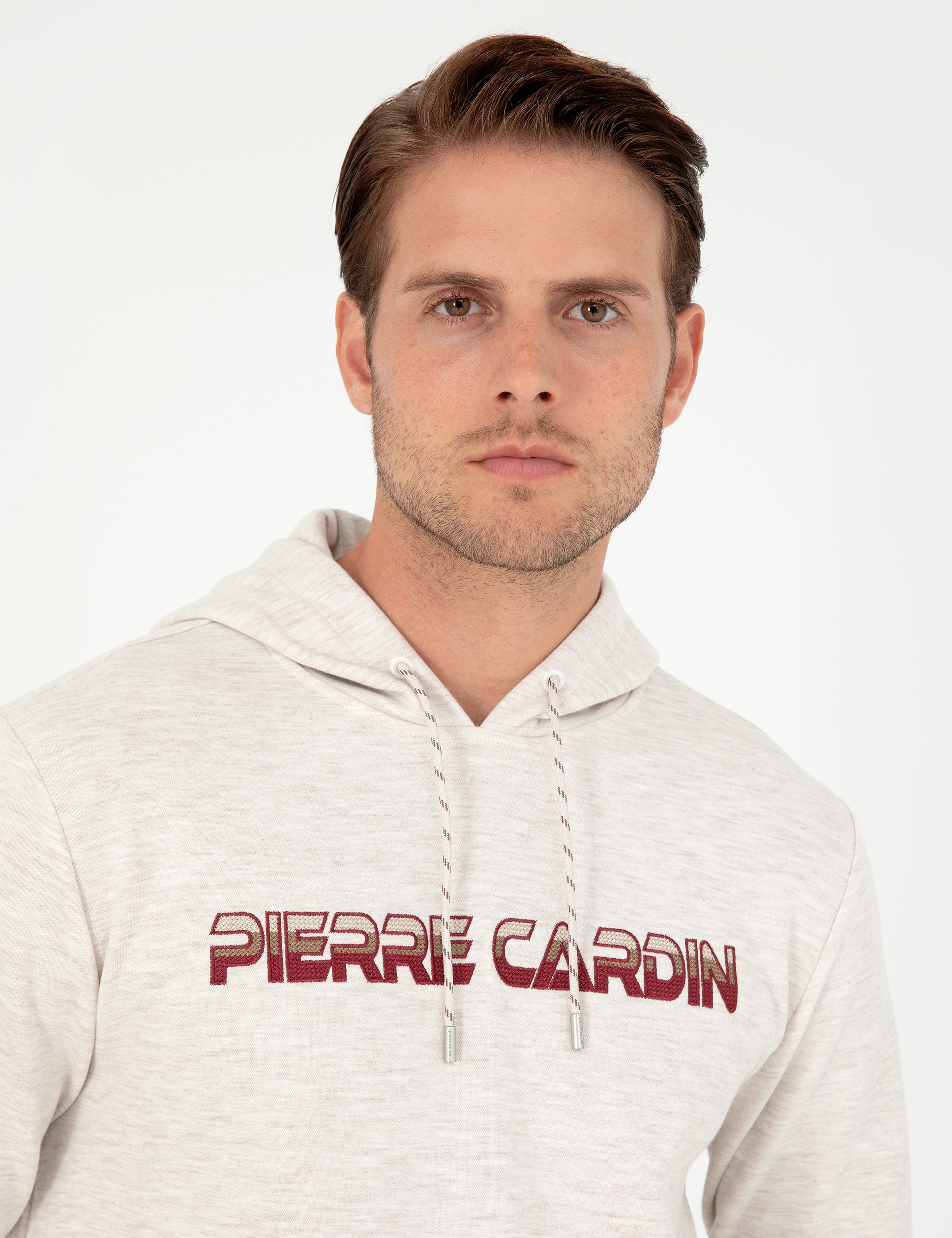 Bej Regular Fit Kapüşonlu Sweatshirt - Image 2