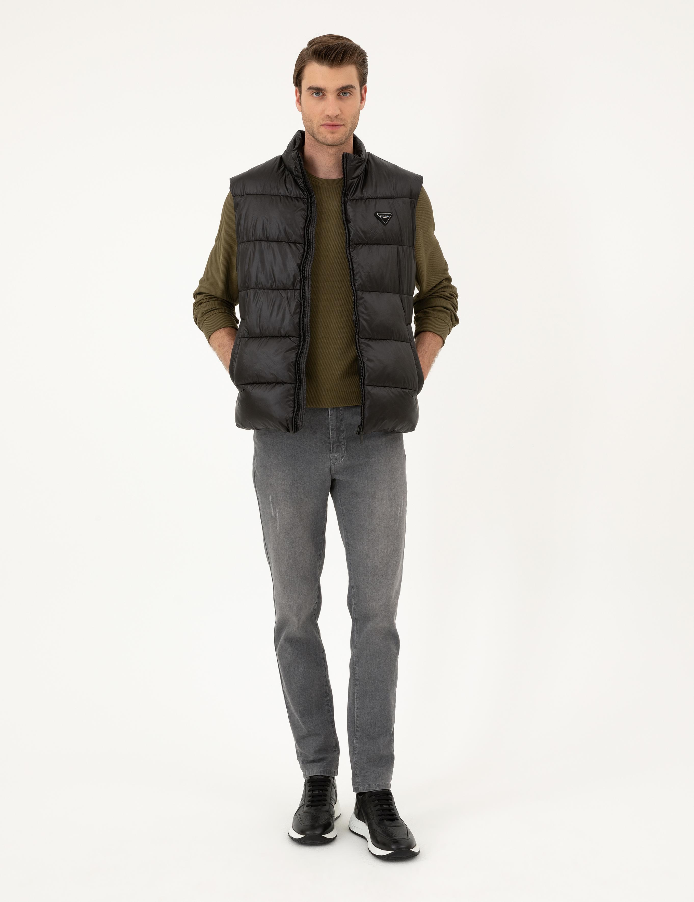 Siyah Parlak Şişme Yelek