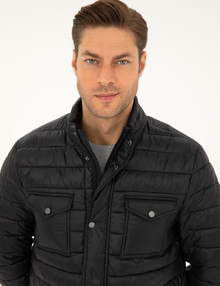 Siyah Kapitone Mont - 50295084005