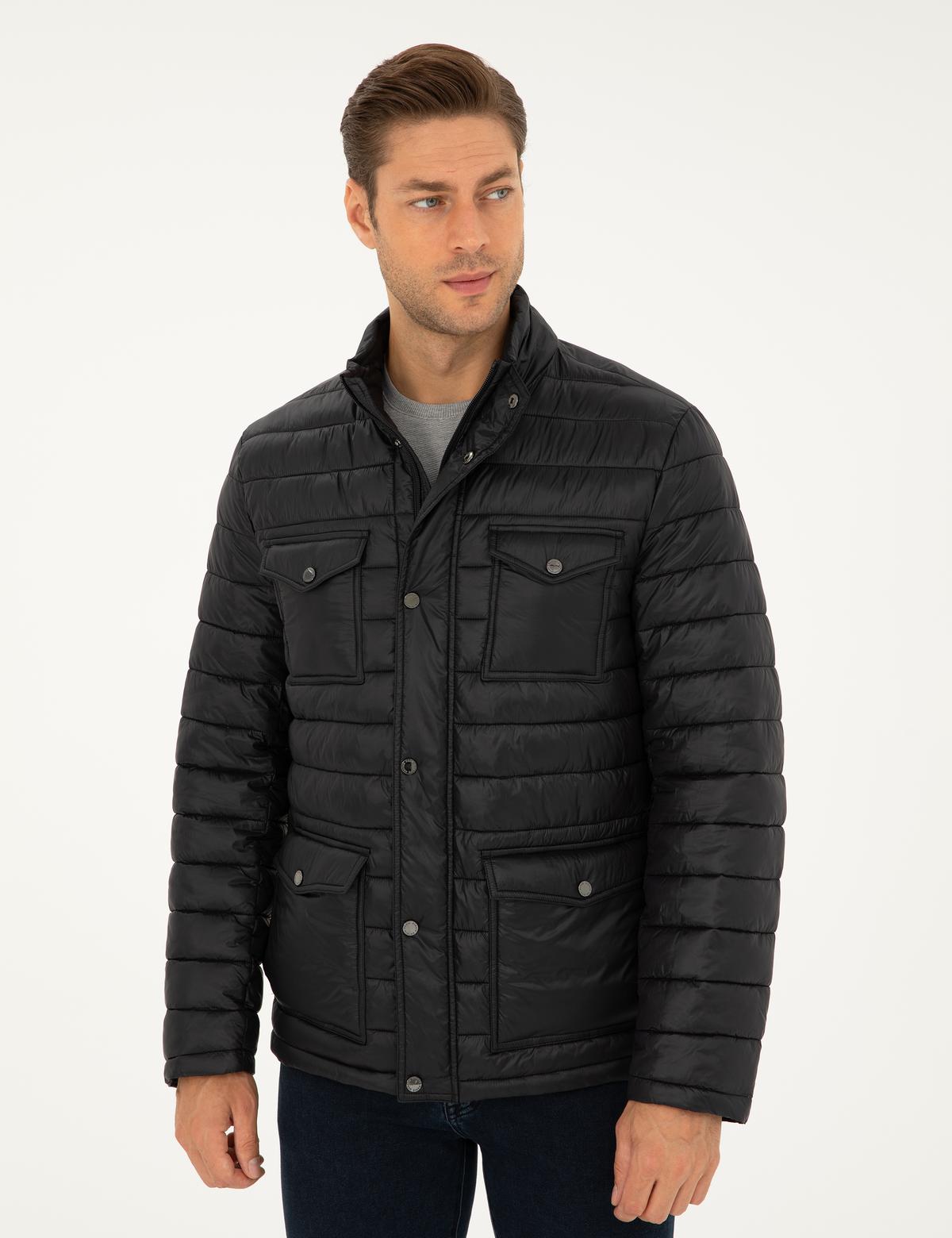 Siyah Kapitone Mont - 50295084005