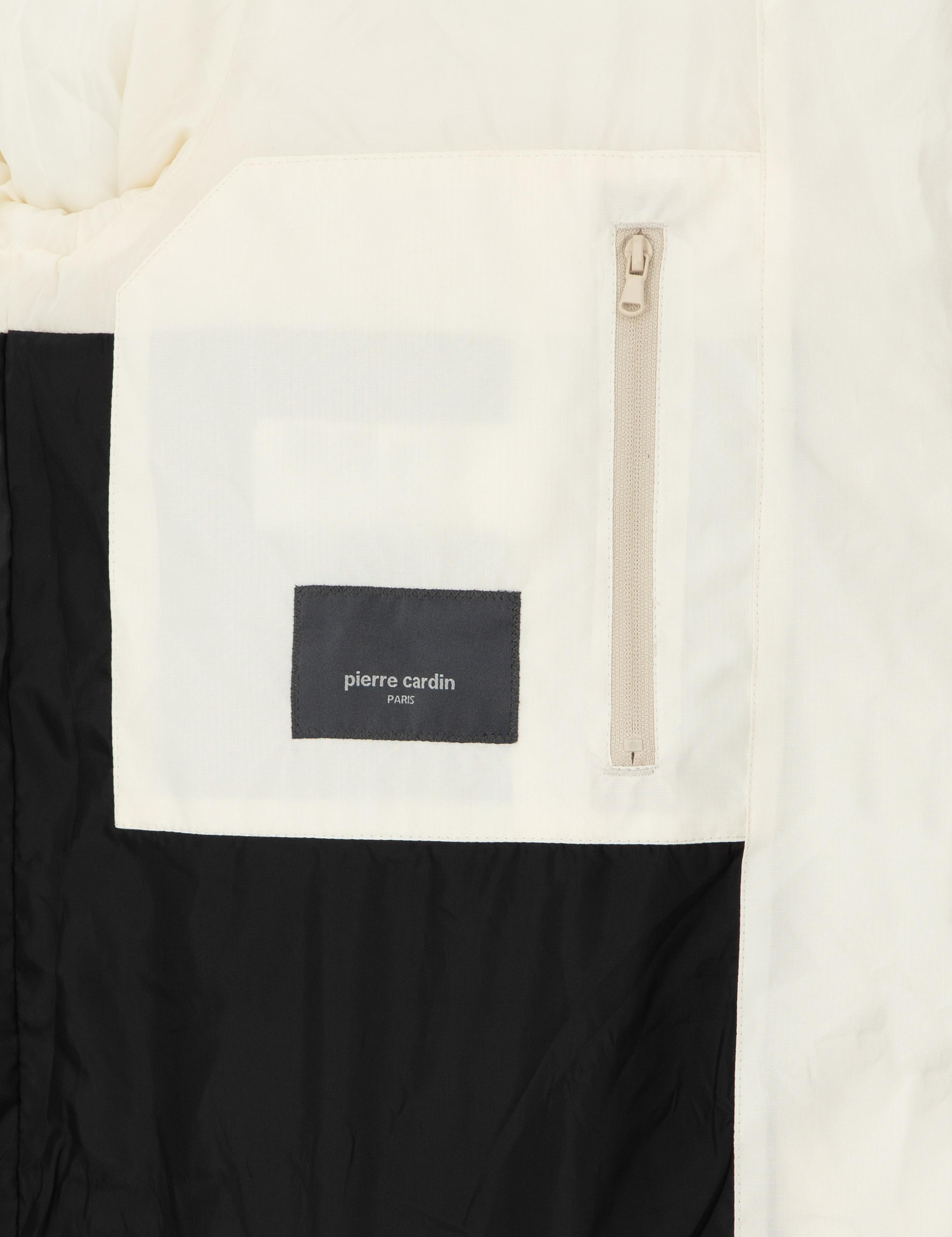 Ekru Kapüşonlu Şişme Mont