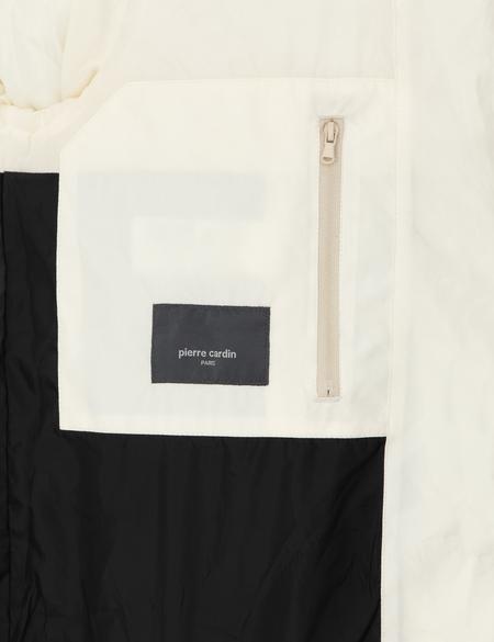 Ekru Kapüşonlu Şişme Mont - 50295054039