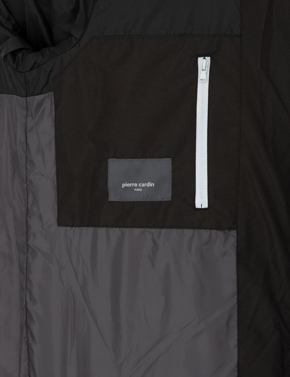 Siyah Kapüşonlu Şişme Mont - 50295054061